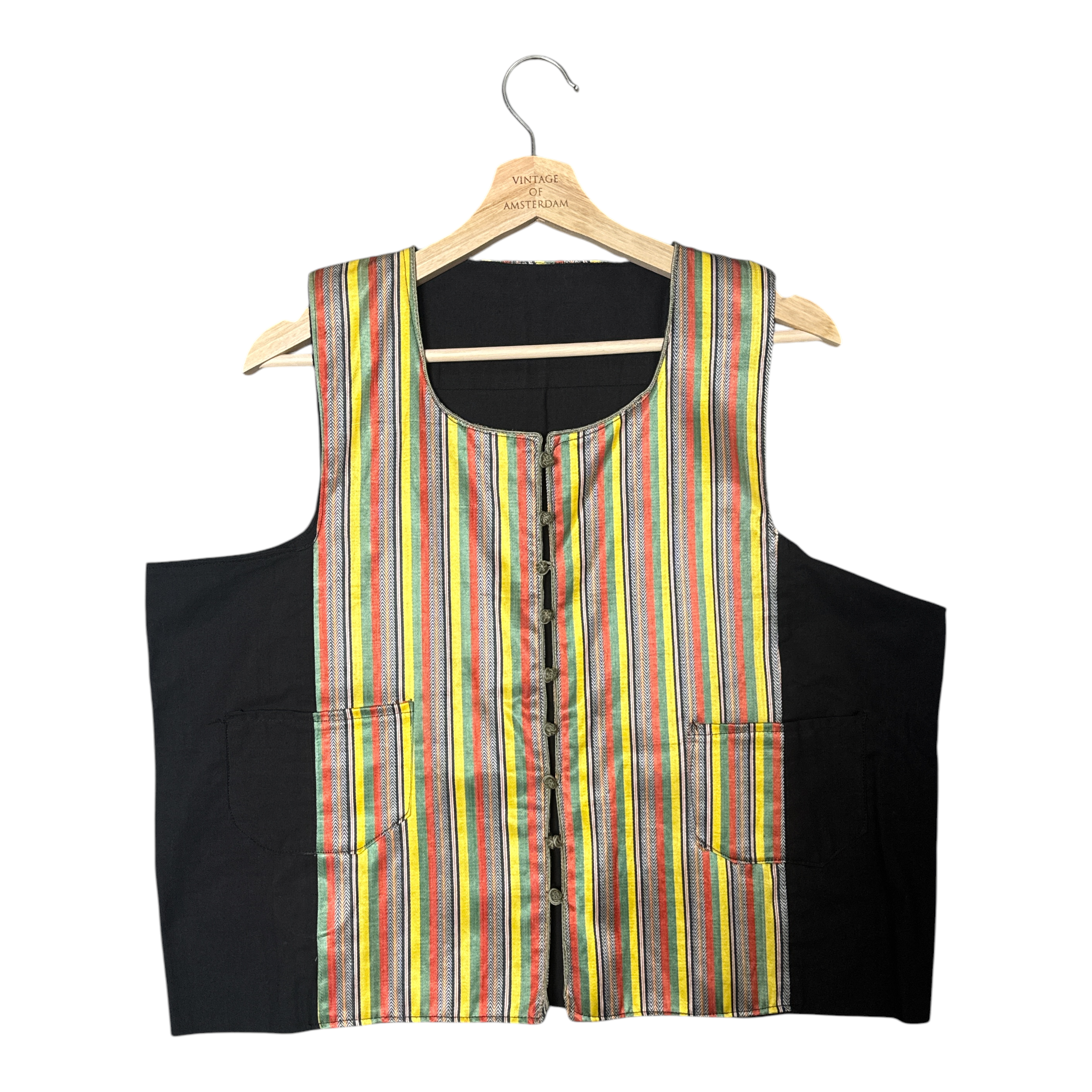 VINTAGE STRIPED FOLK VEST