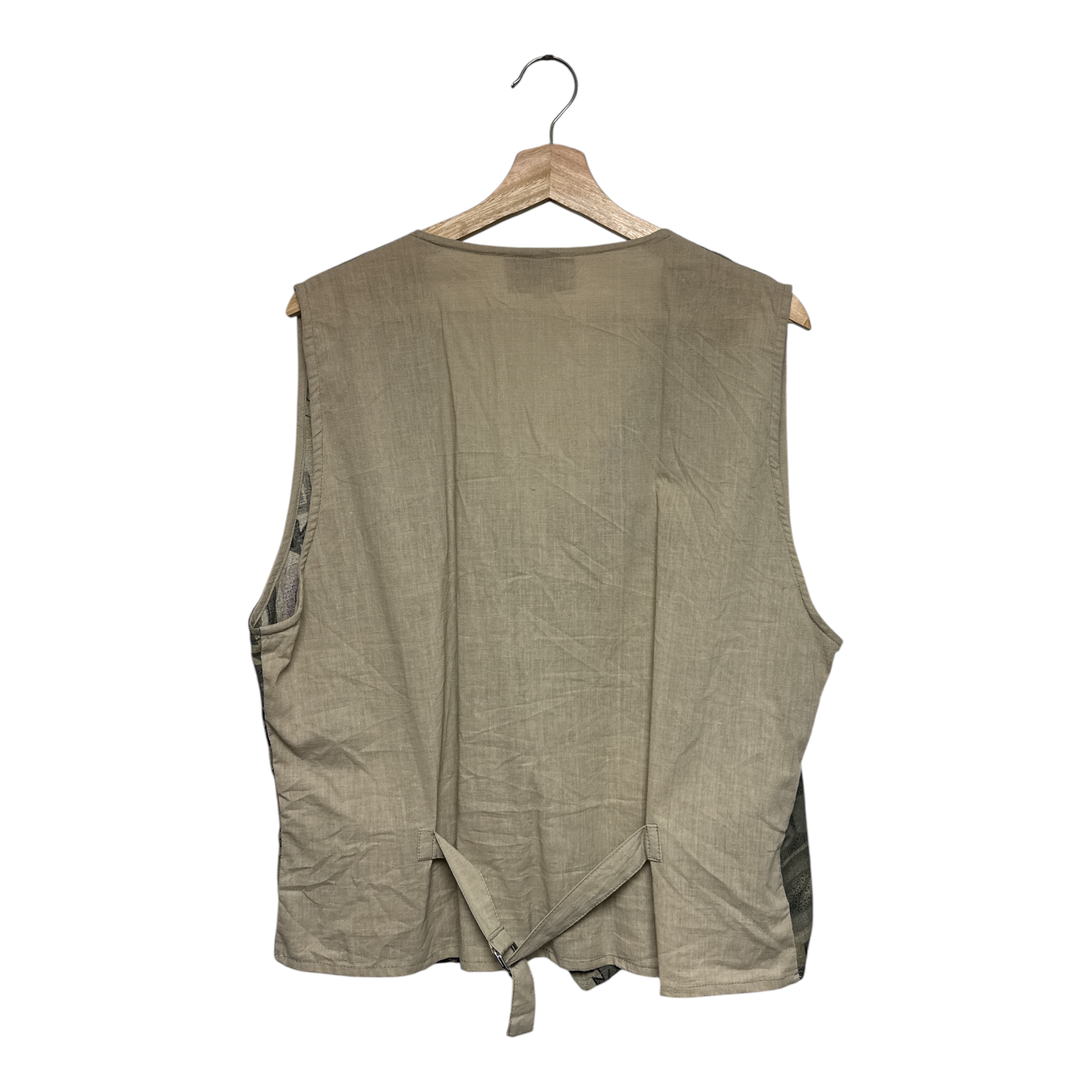 VINTAGE EARTH TONE TRIBAL PRINT VEST-2
