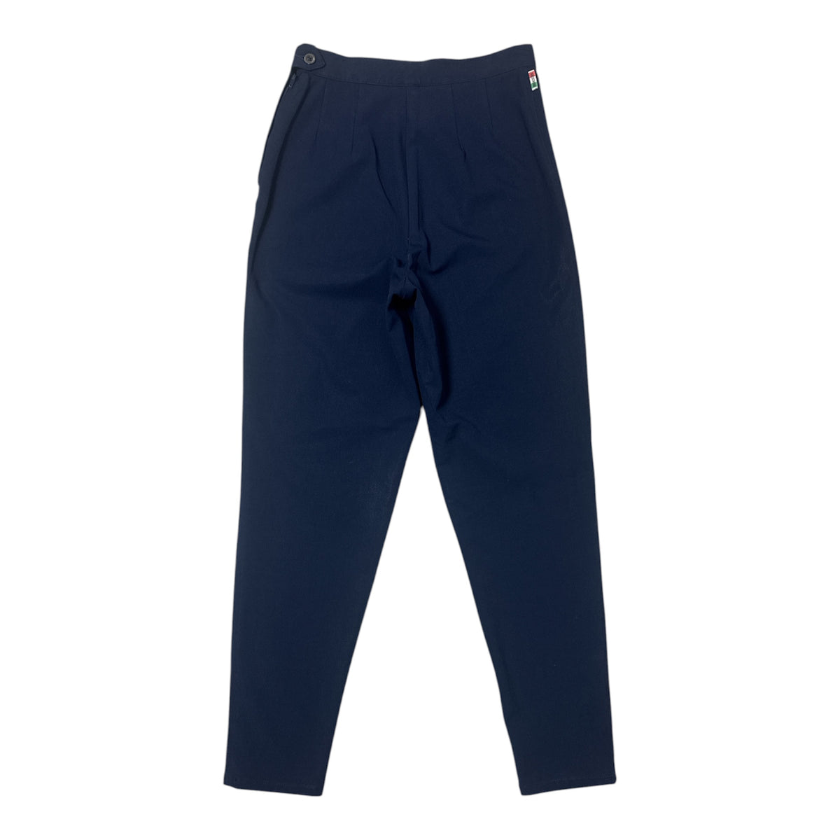VINTAGE MOSCHINO NAVY EMBROIDERED TROUSERS-2