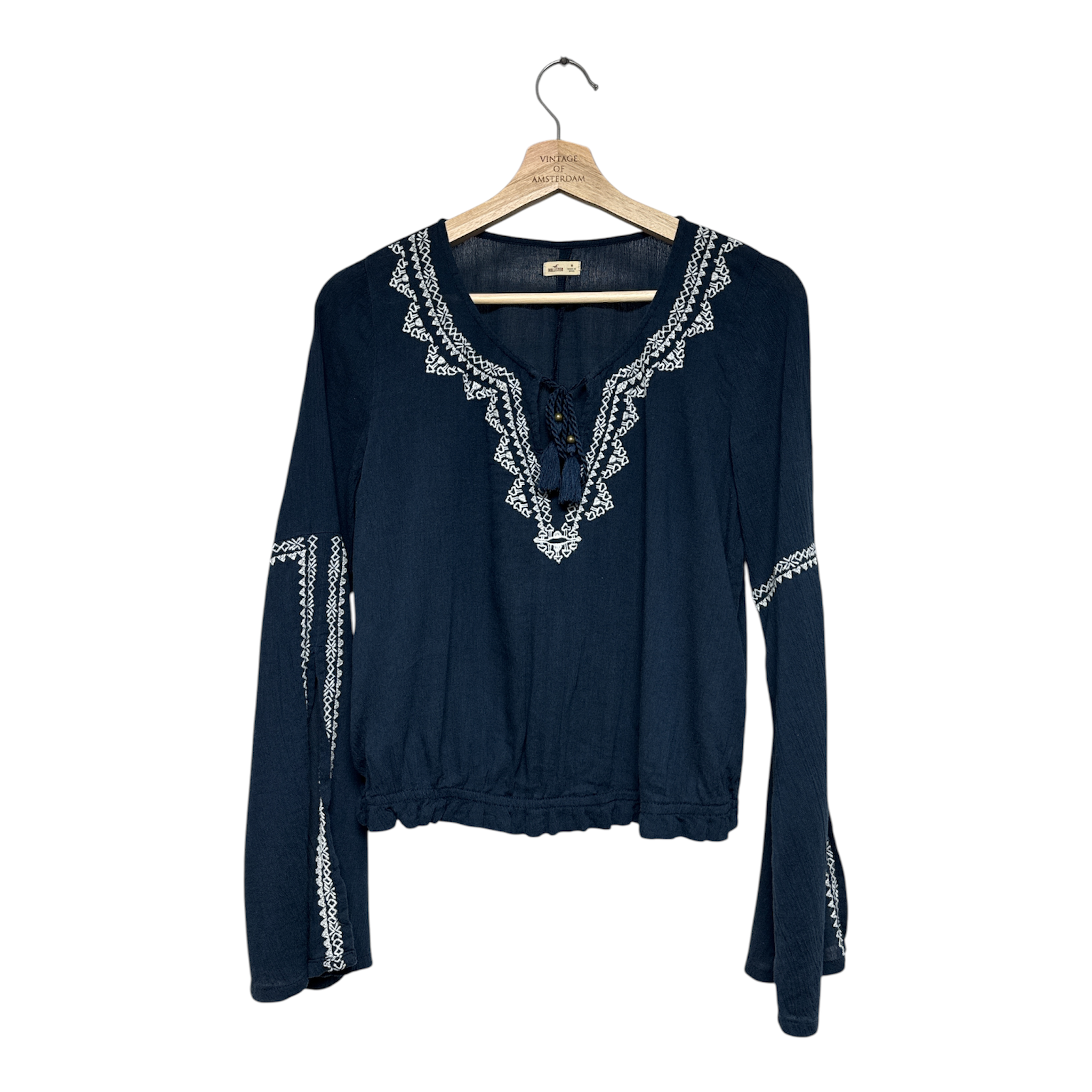 VINTAGE HOLLISTER EMBROIDERED BOHO BLOUSE-1