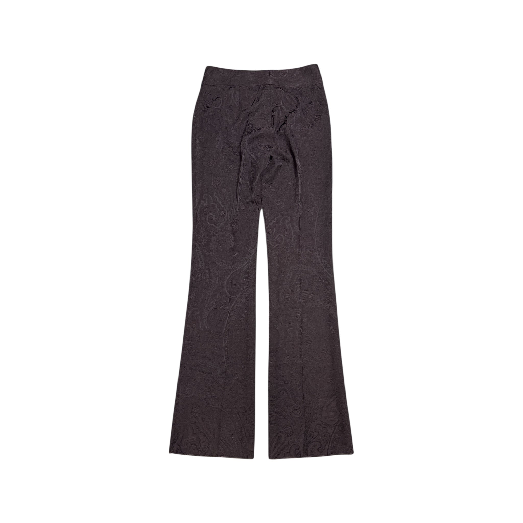 VINTAGE PATTERNED FLARE PANTS-2