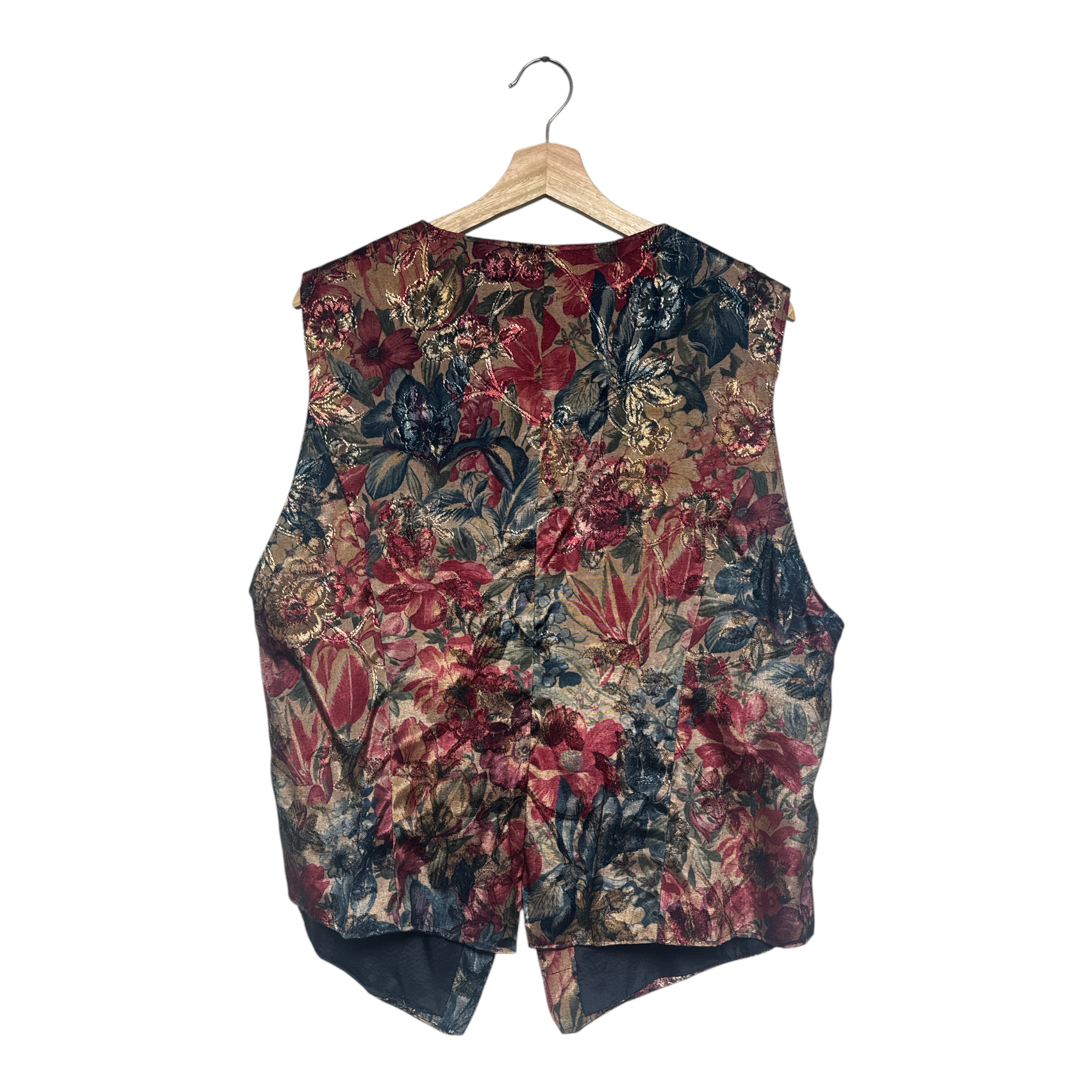 VINTAGE FLORAL BROCADE VEST-2
