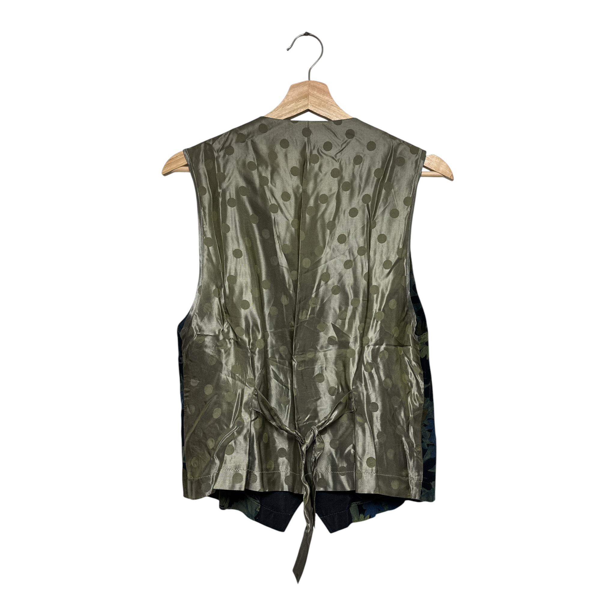 VINTAGE GREEN FLORAL VEST-2