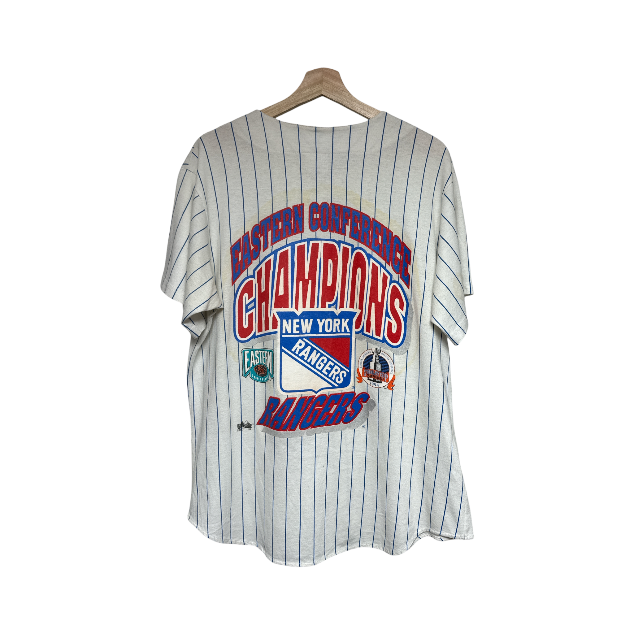 VINTAGE NEW YORK RANGERS BASEBALL SHIRT-2