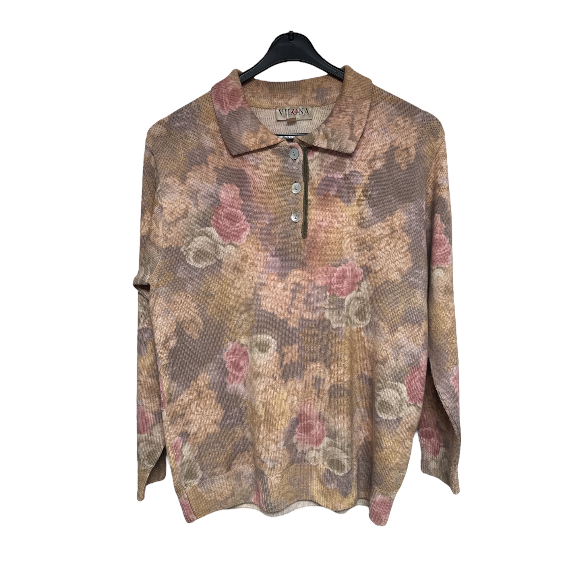 Vintage Floral Print Sweater