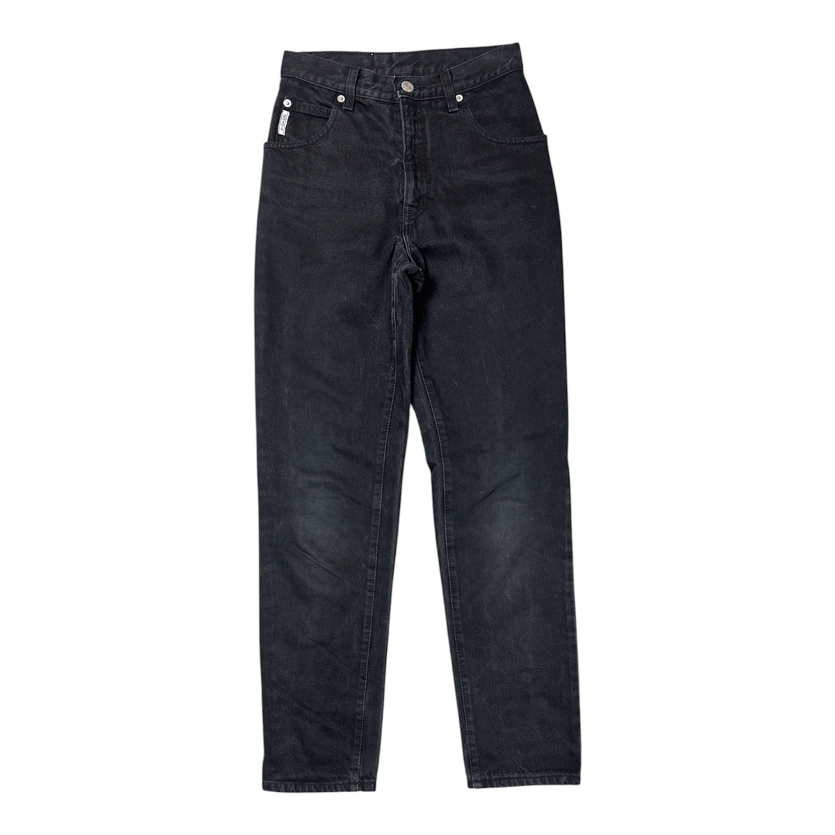 VINTAGE ARMANI JEANS WASHED BLACK STRAIGHT LEG JEANS-1