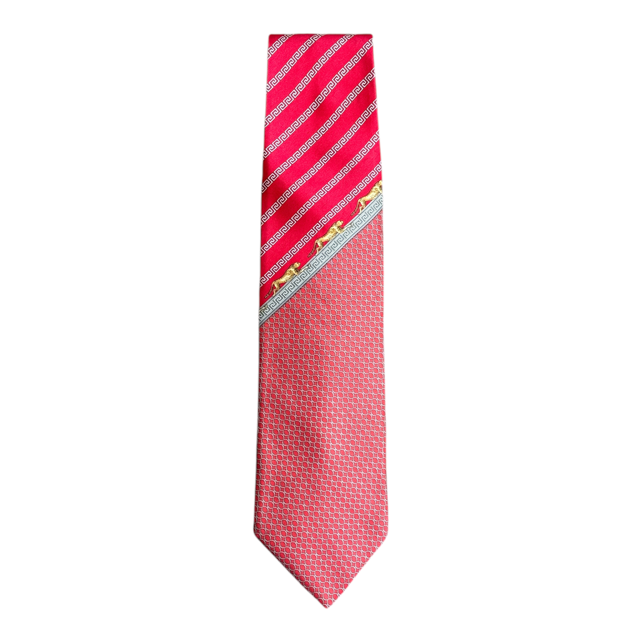 VINTAGE GIANNI VERSACE SILK BAROQUE STRIPE TIE