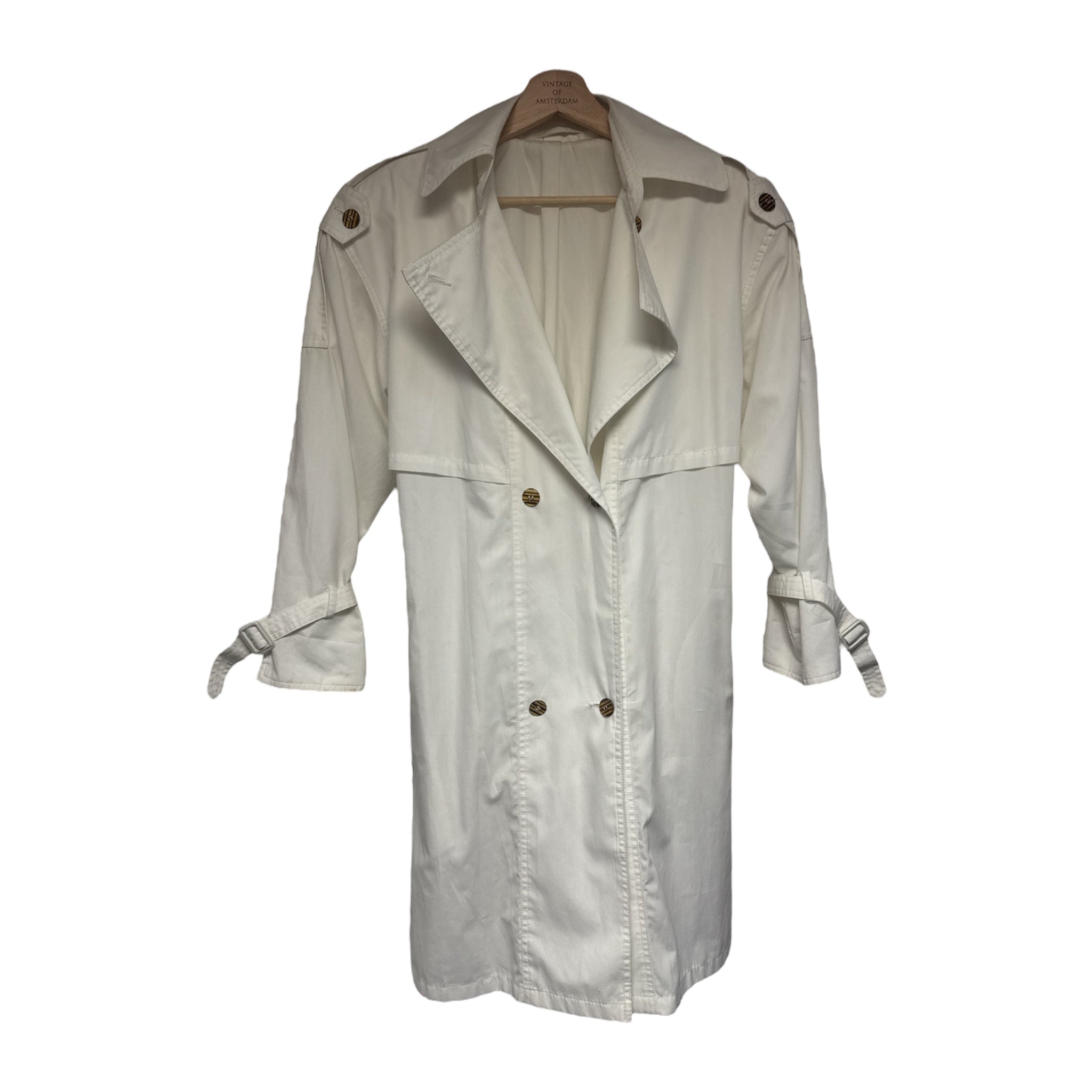 VINTAGE WHITE TRENCHCOAT