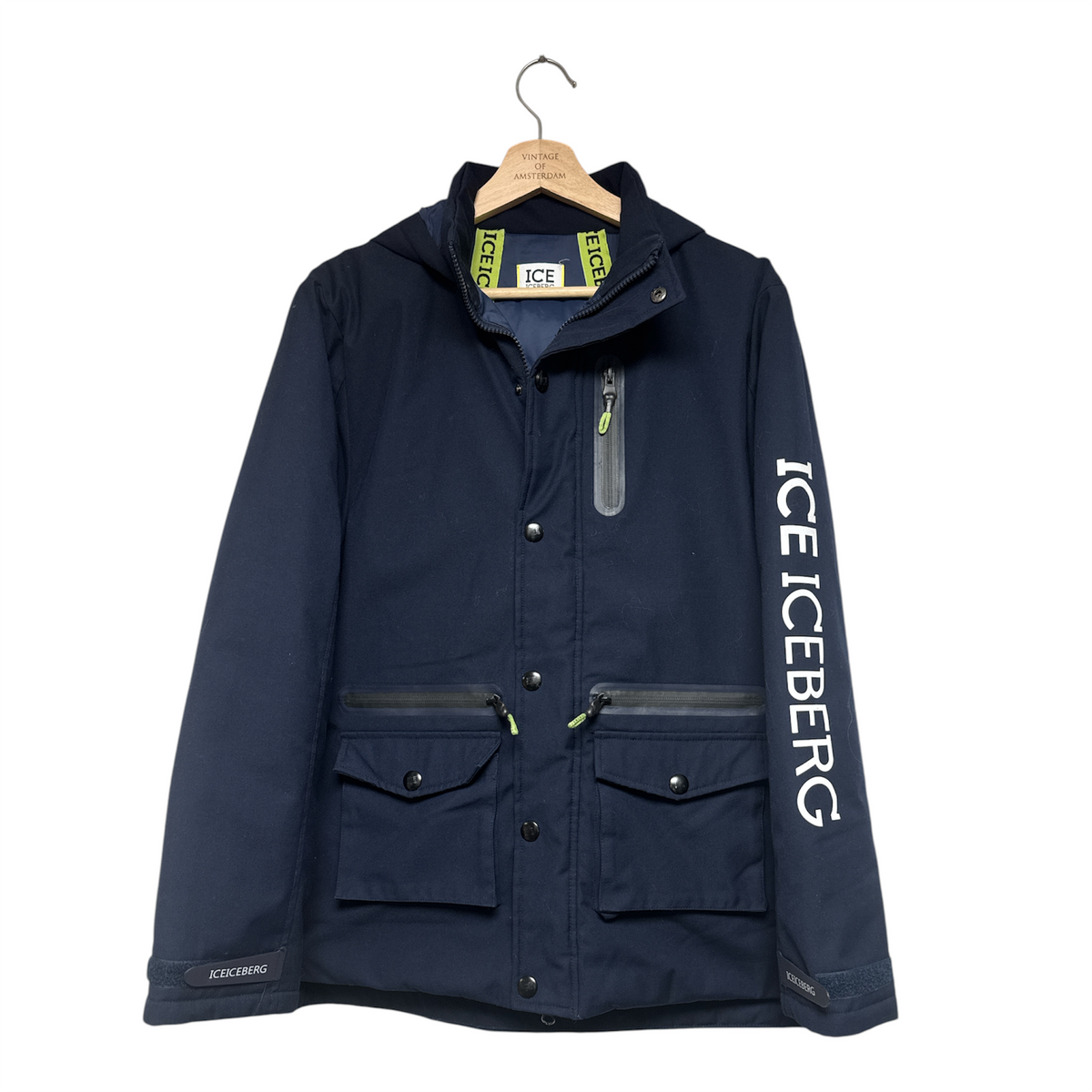 VINTAGE ICEBERG NAVY BLUE UTILITY JACKET-1