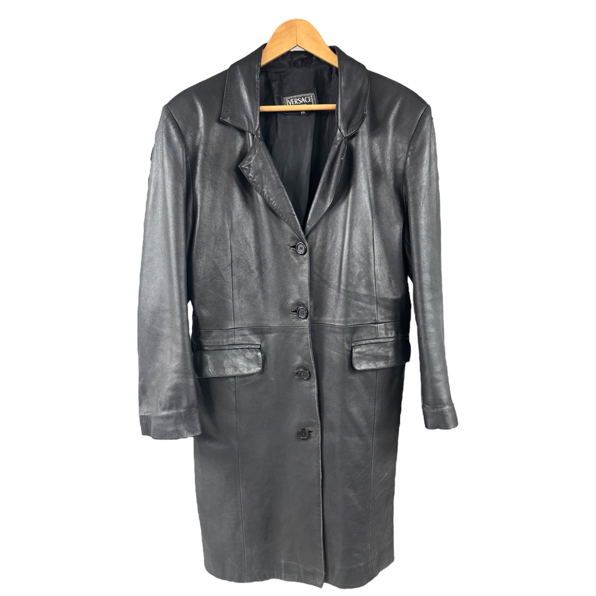 Versace Leather Coat