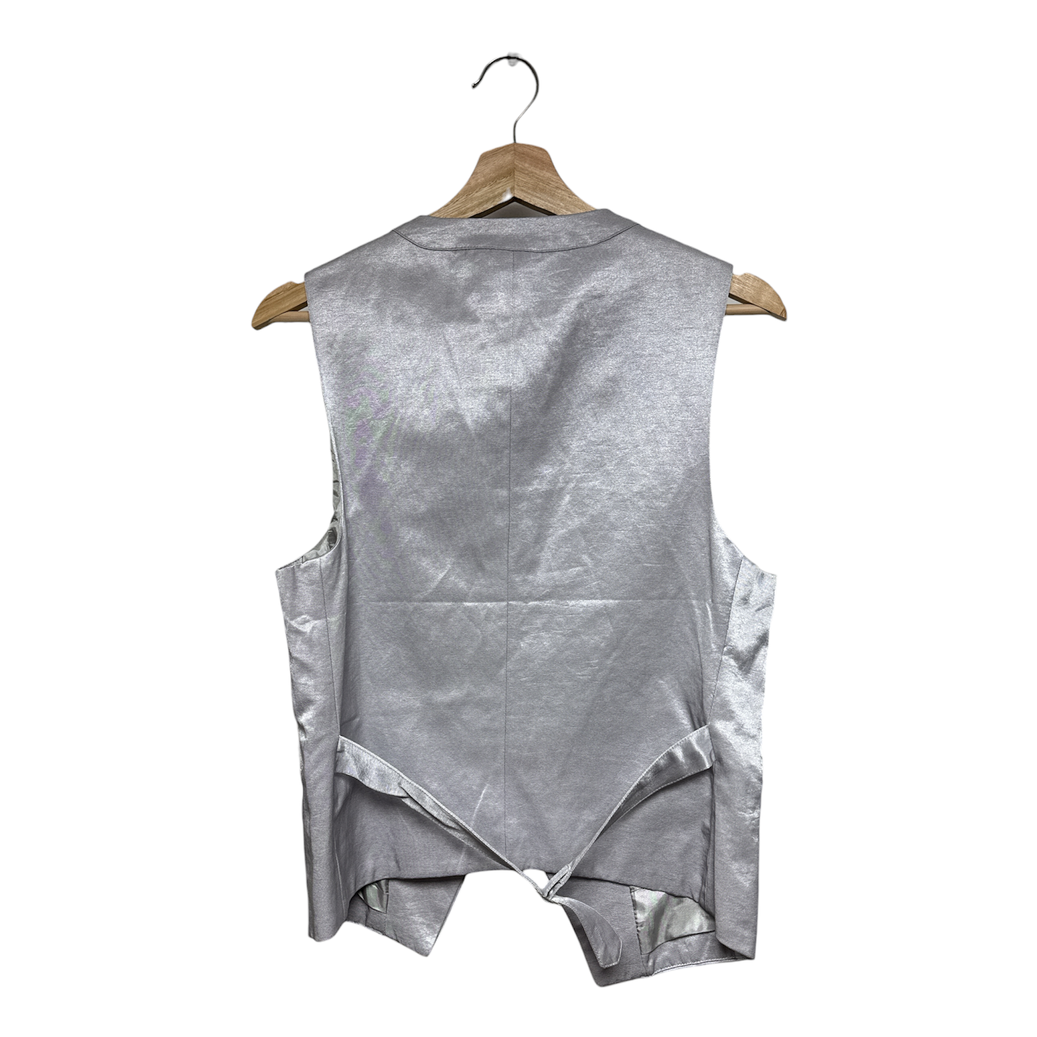 VINTAGE METALLIC SILVER VEST-2