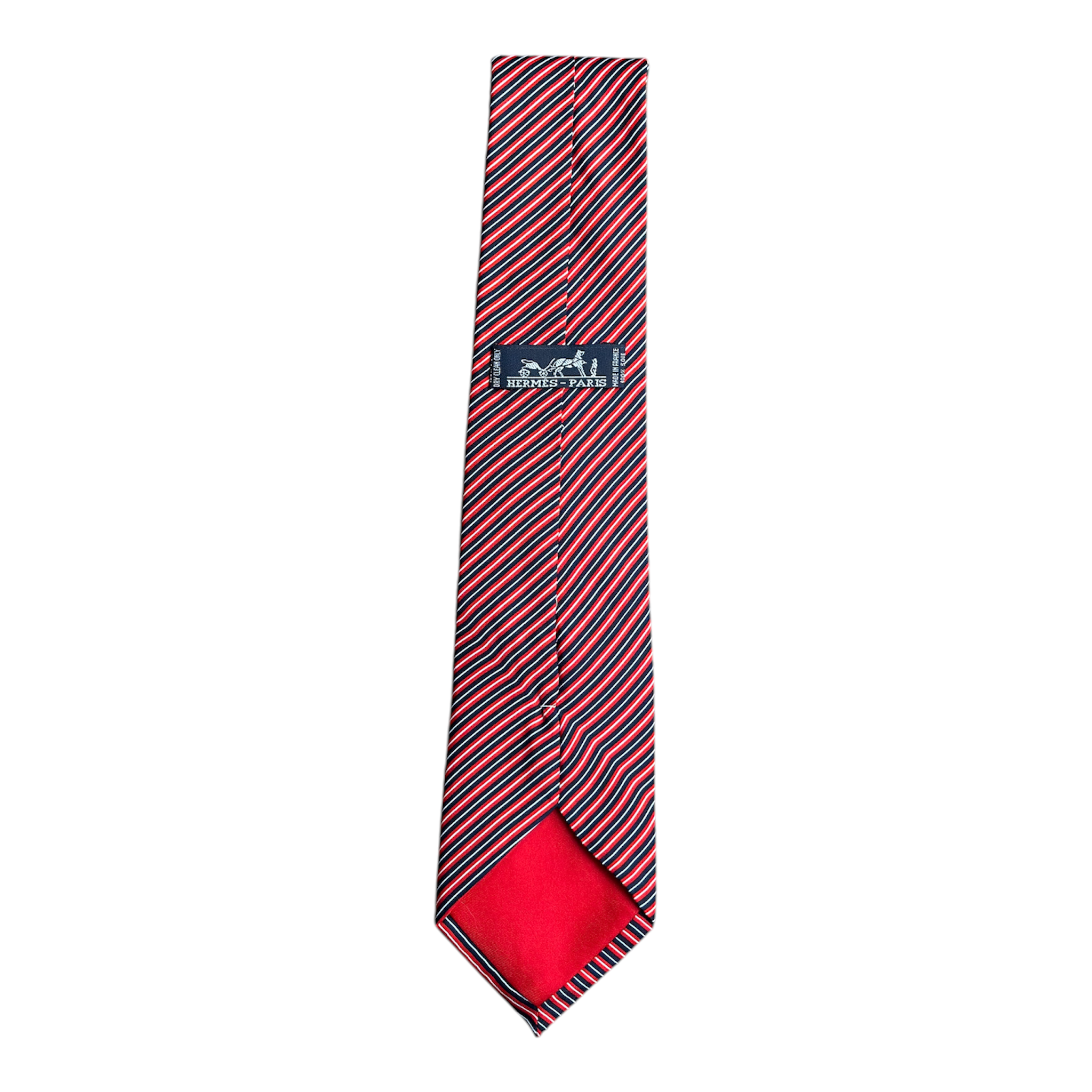 VINTAGE HERMÈS PARIS DIAGONAL STRIPE SILK TIE-2