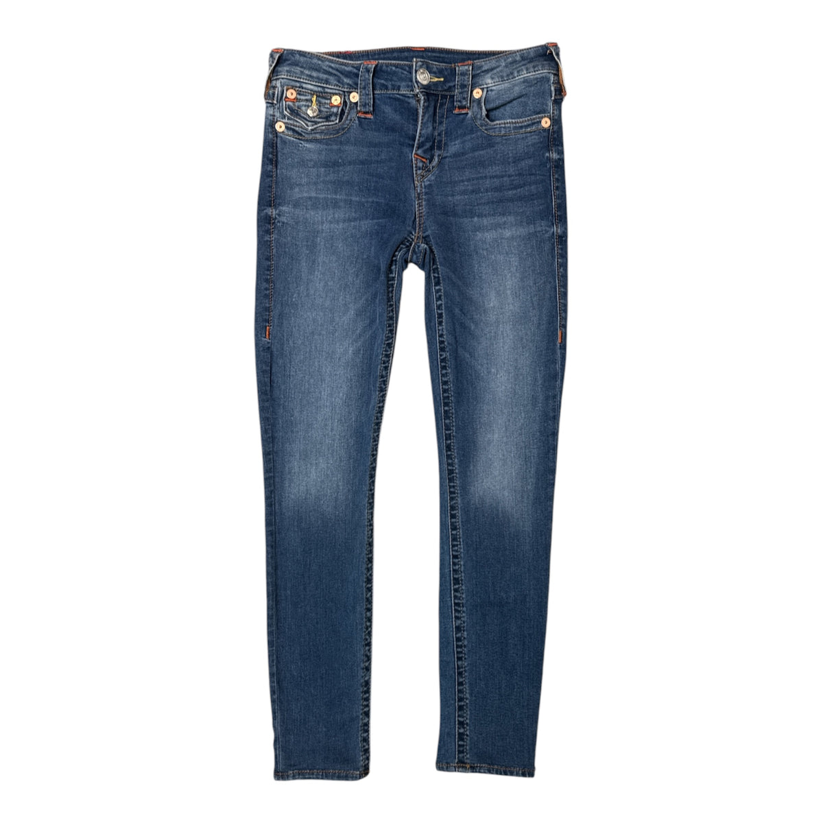VINTAGE TRUE RELIGION MEDIUM WASH SLIM FIT JEANS-1