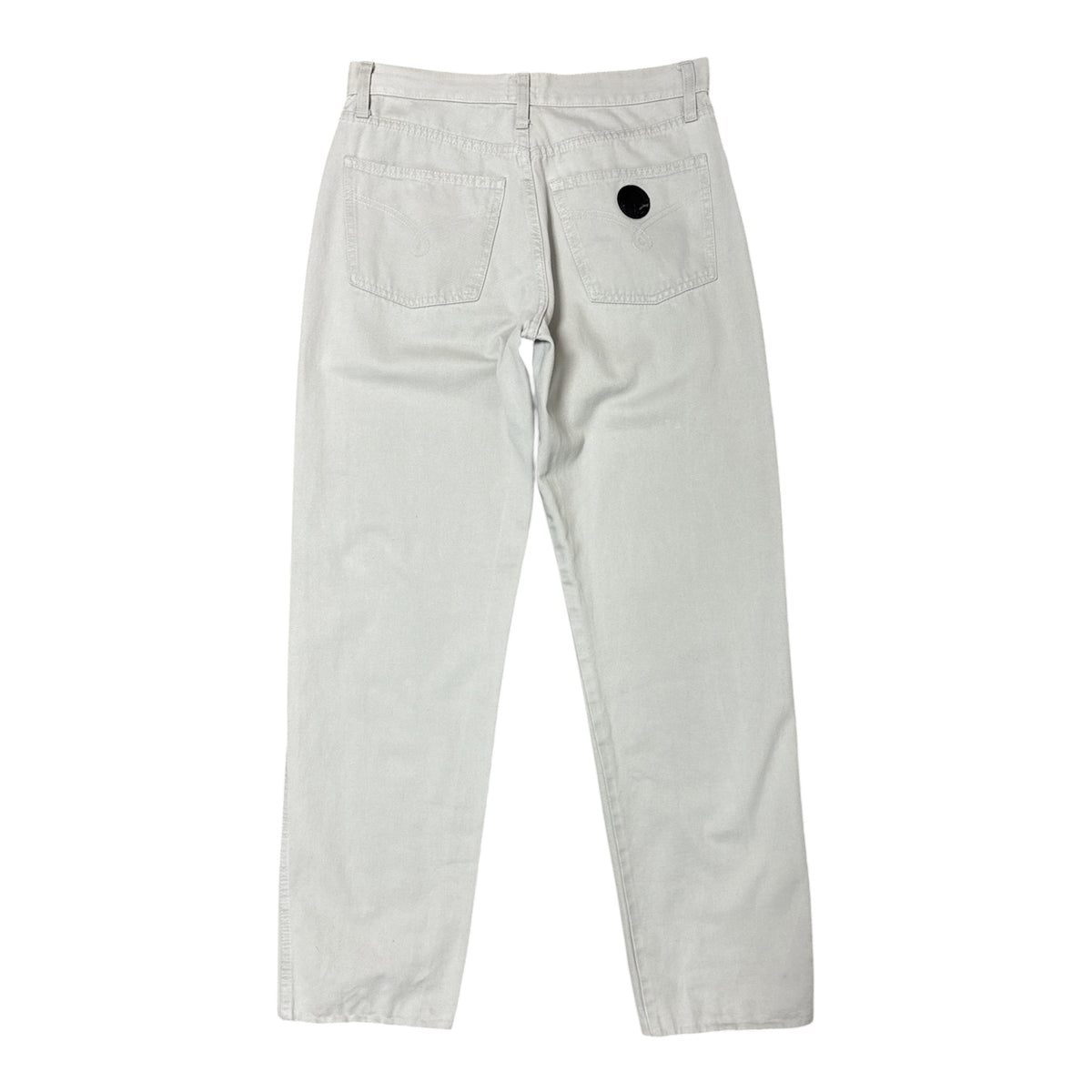 VINTAGE MOSCHINO LIGHT GREY CASUAL DENIM TROUSERS-2