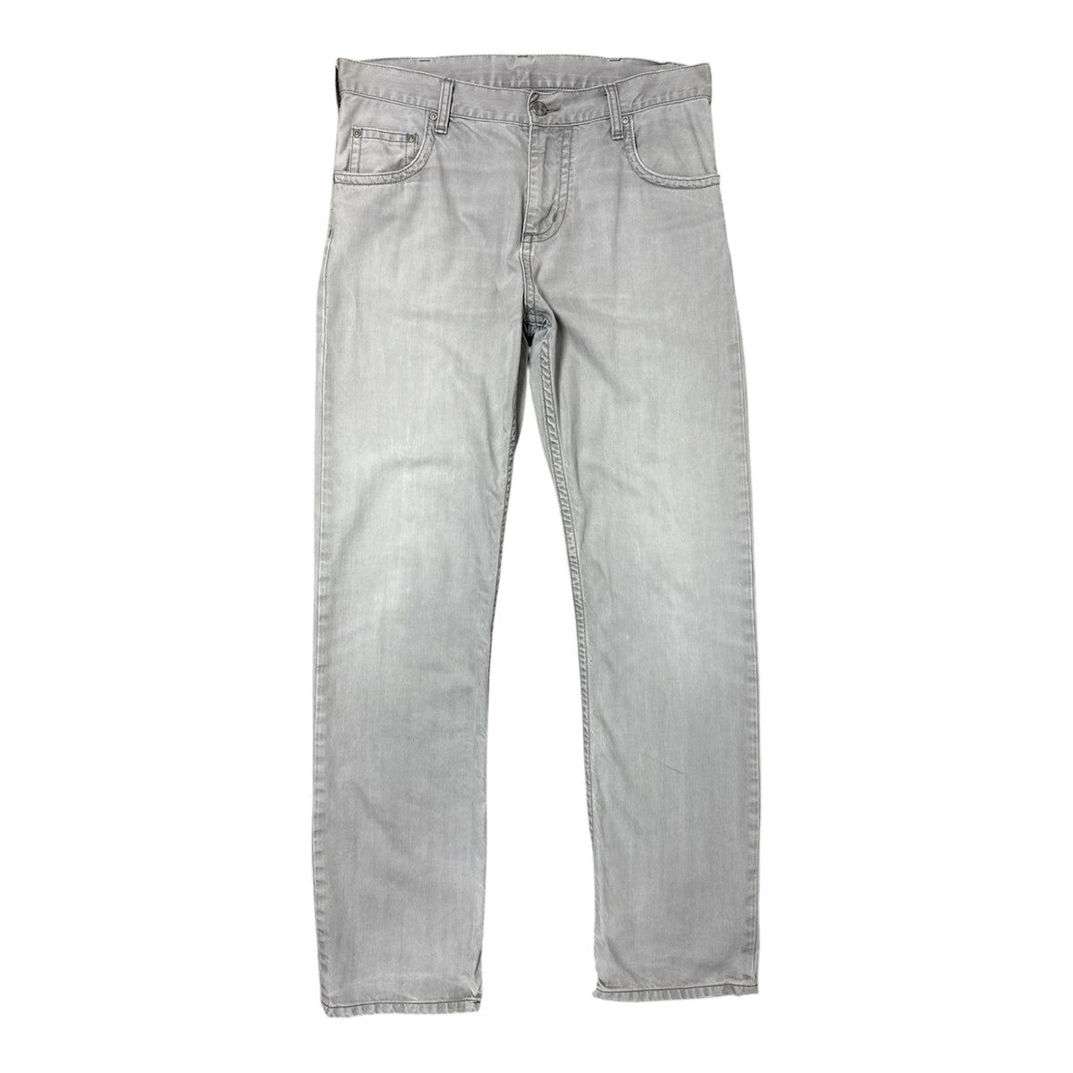VINTAGE CARHARTT CLASSIC LIGHT GREY COTTON WORK PANTS UTILITY JEANS-1