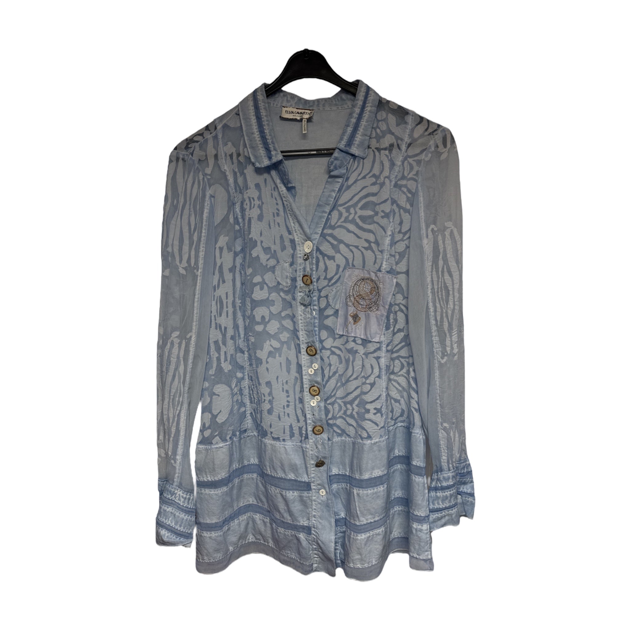 VINTAGE BUTTON DETAILED BLOUSE