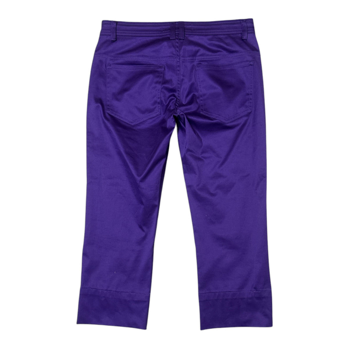 VINTAGE JUST CAVALLI PURPLE CUFF DETAIL CROPPED CAPRI TROUSERS-2