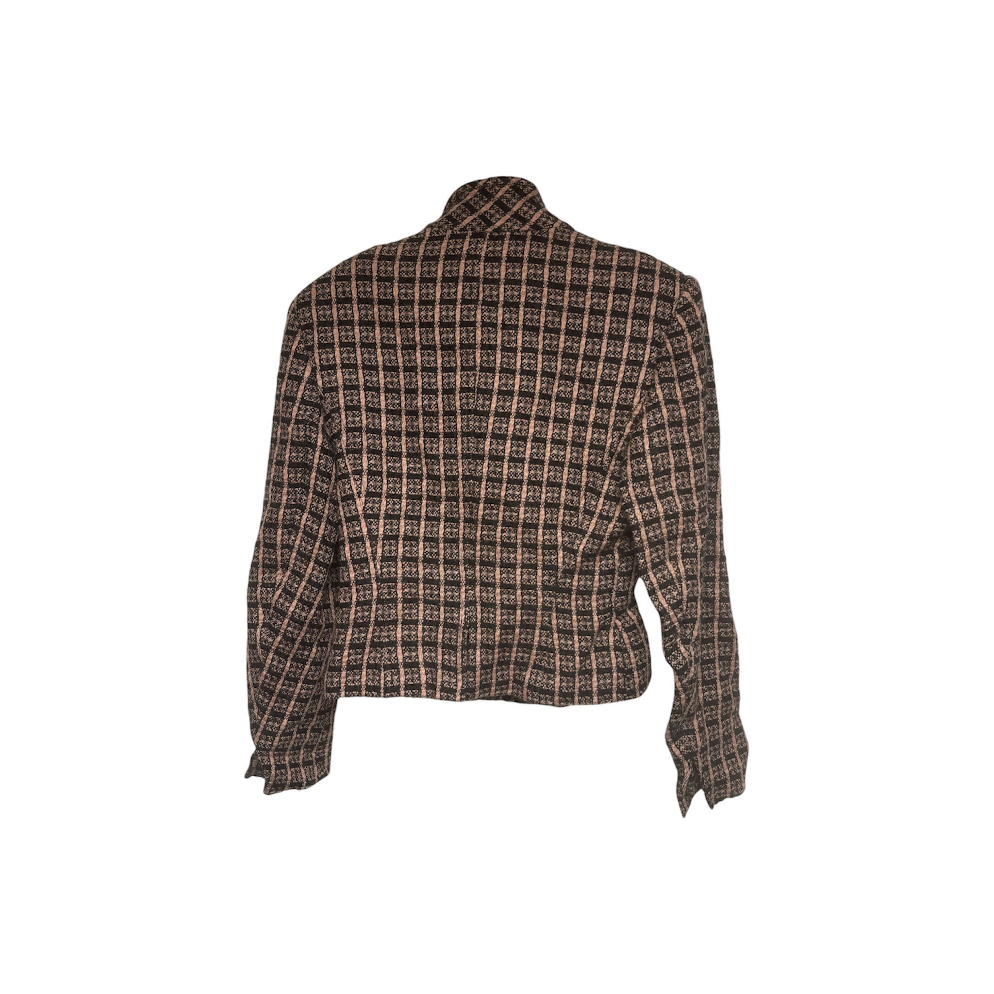VINTAGE CHECKED WOOL JACKET-2