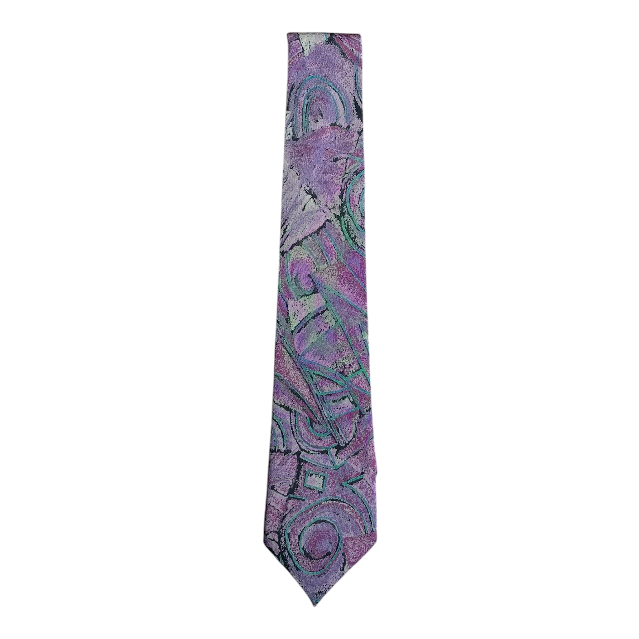 VINTAGE CHRISTIAN DIOR ABSTRACT ART SILK TIE
