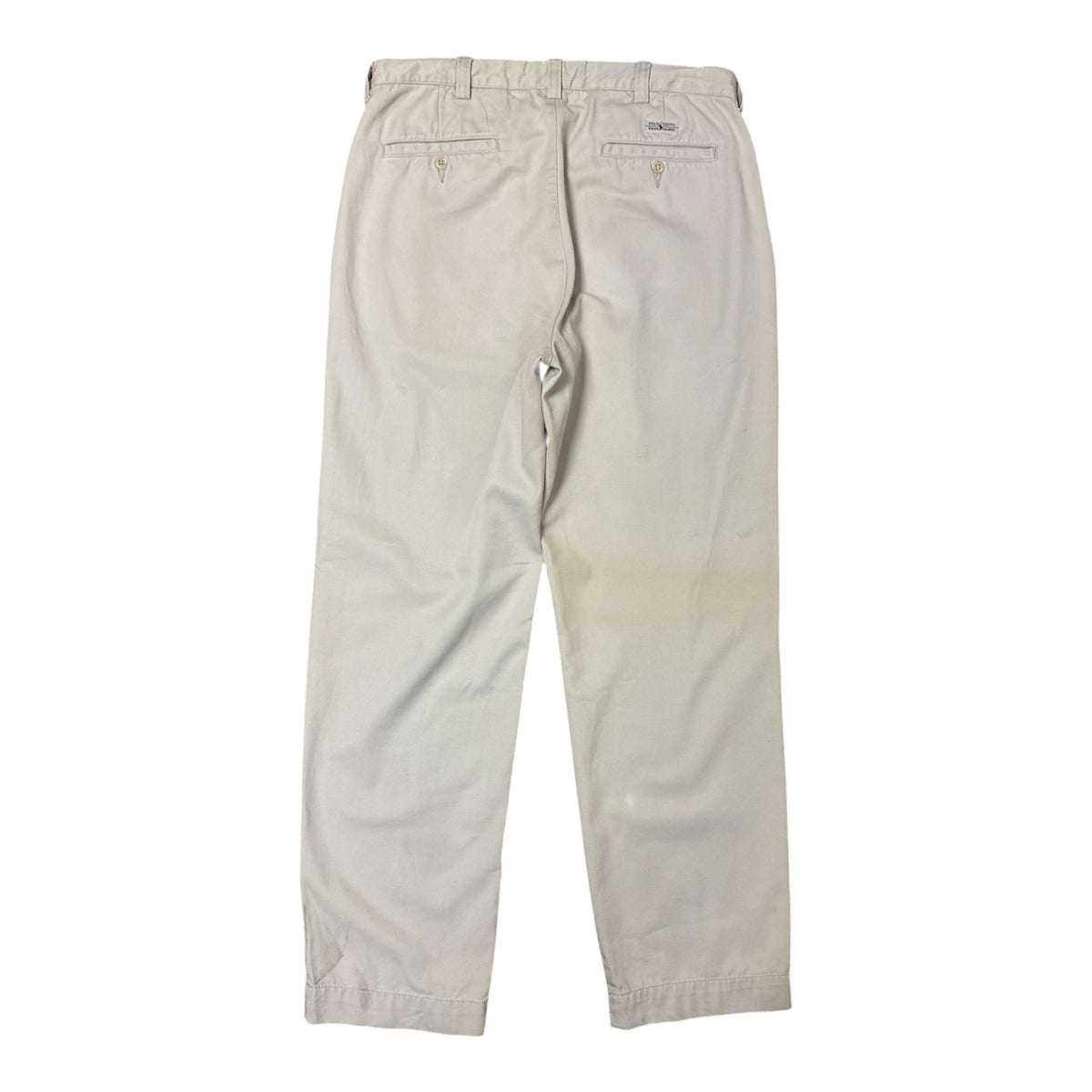VINTAGE POLO RALPH LAUREN CLASSIC CREAM COTTON CHINO TROUSERS-2