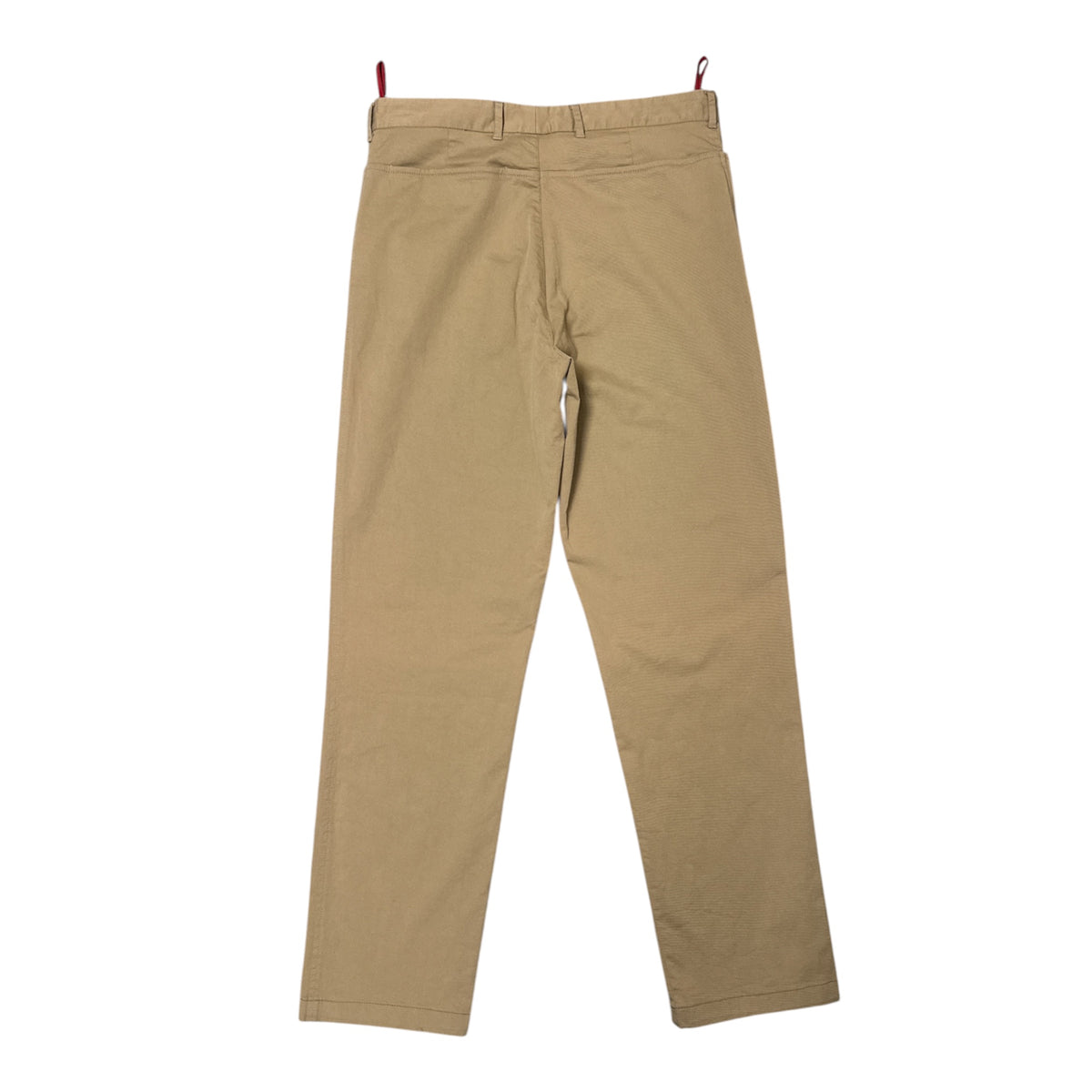 VINTAGE PRADA ARCHIVE BEIGE RED TAP MINIMALIST CHINO TROUSERS-2