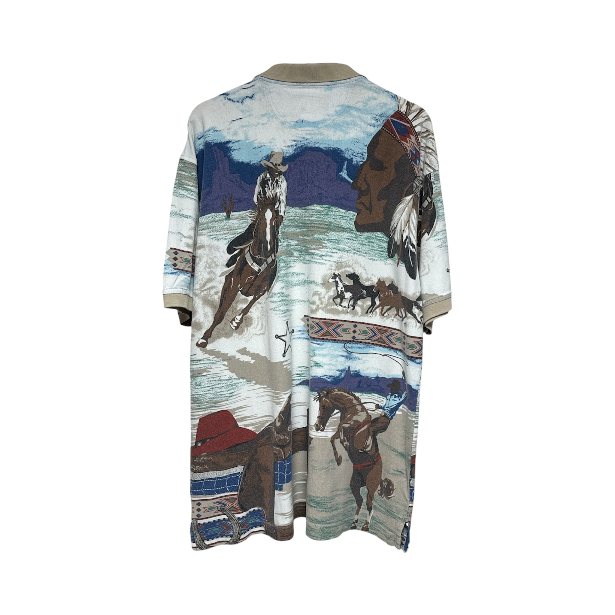 VINTAGE WESTERN ALL-OVER PRINT POLO-2