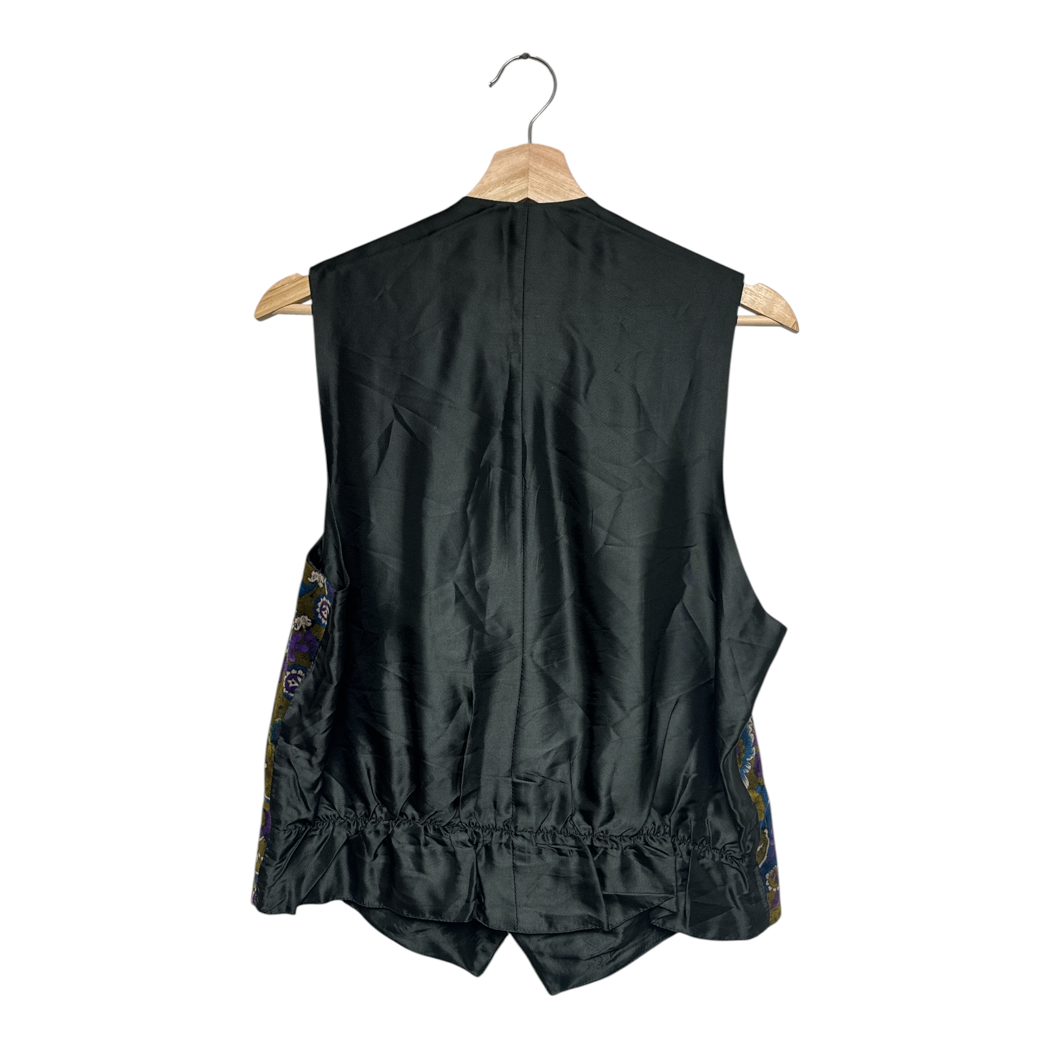 VINTAGE FLORAL VELVET VEST-2