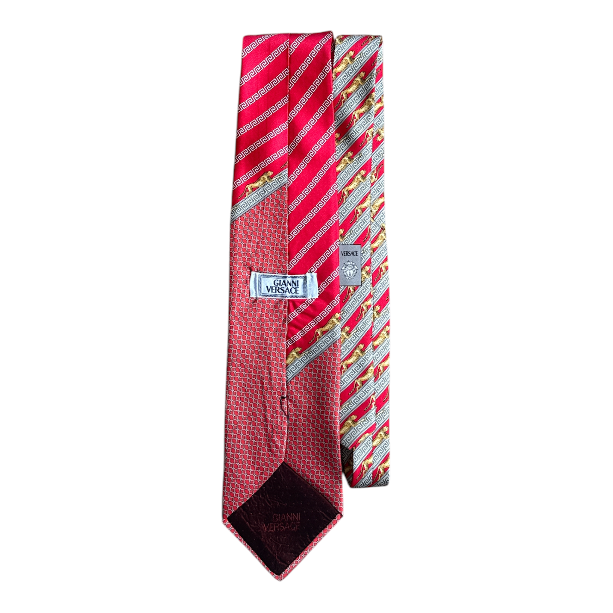 VINTAGE GIANNI VERSACE SILK BAROQUE STRIPE TIE-2