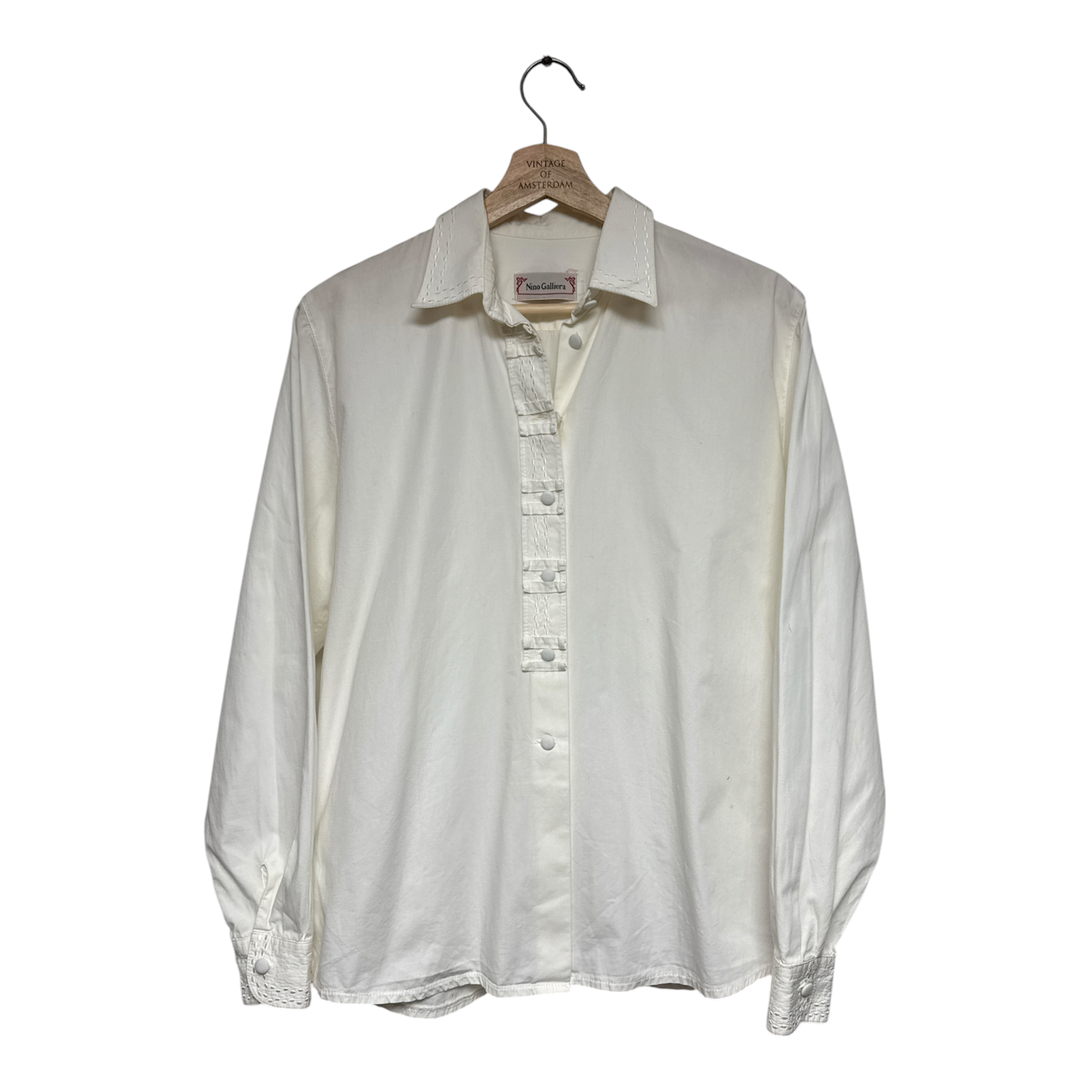 VINTAGE WHITE LONG SLEEVE SHIRT-1