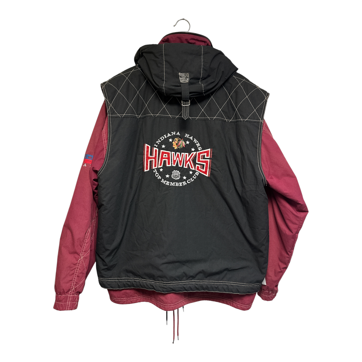 VINTAGE INDIANA HAWKS MULTI-POCKET HOODED JACKET-2