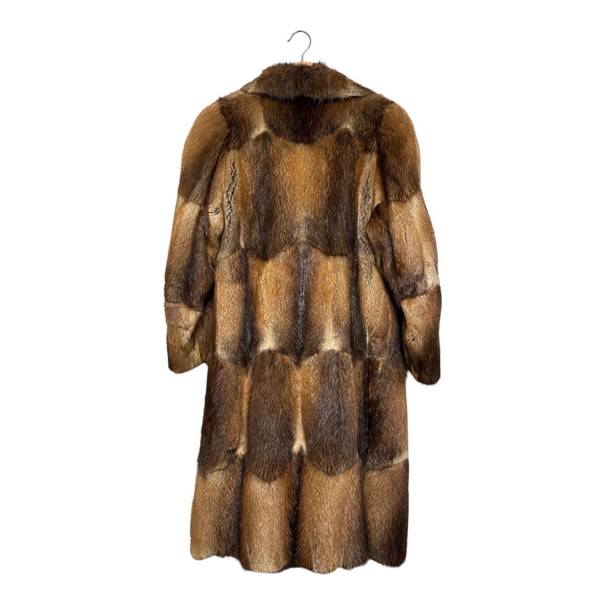 VINTAGE BROWN FUR COAT-2