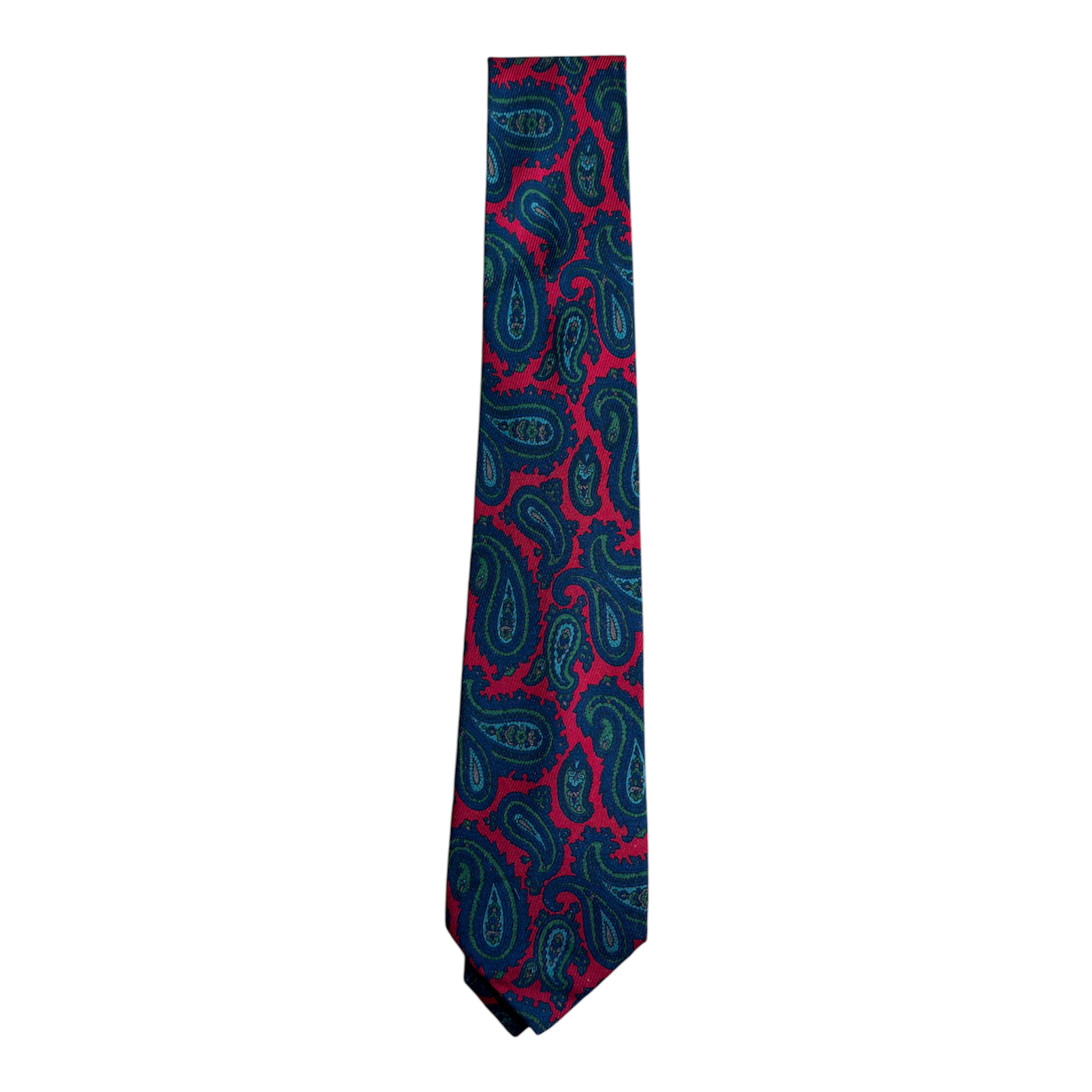VINTAGE ERMENEGILDO ZEGNA PAISLEY PURE SILK TIE-1