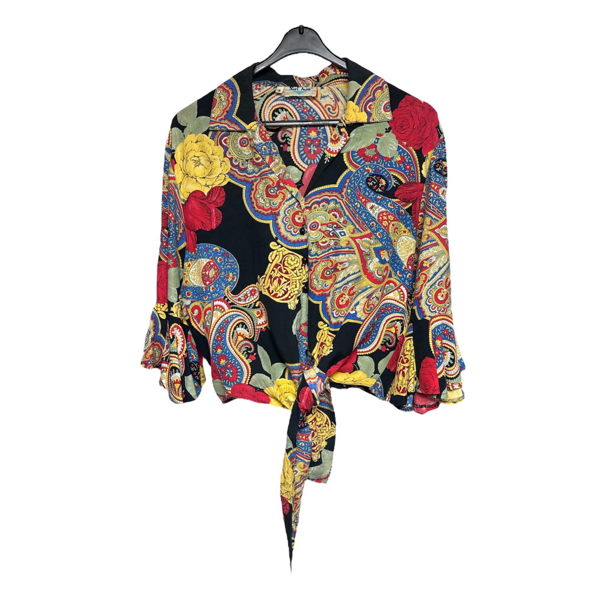 Vintage Colourful Cropped Blouse