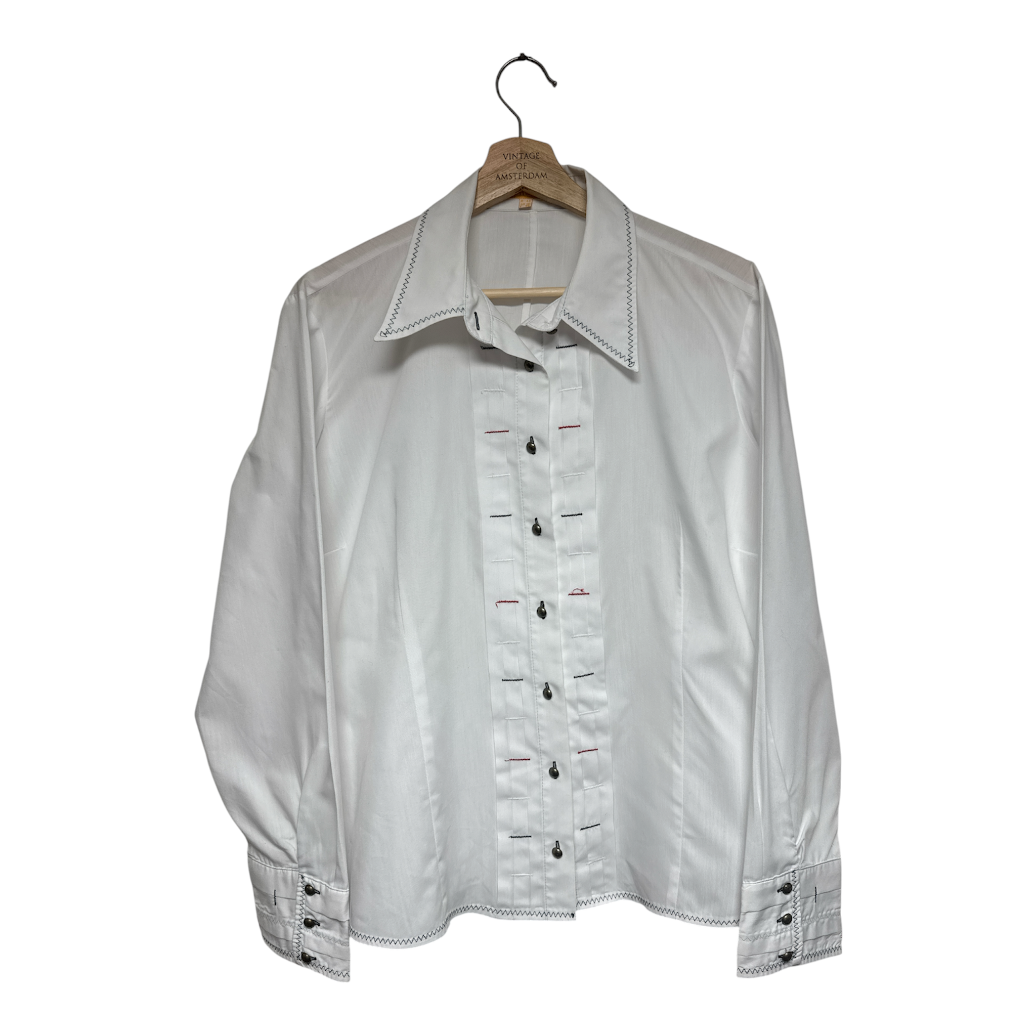 VINTAGE STITCH DETAIL BUTTON-UP SHIRT