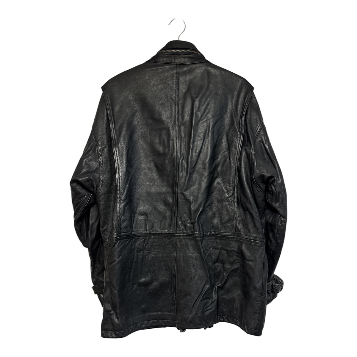 VINTAGE BLACK LEATHER MULTI POCKET LEATHER JACKET-2