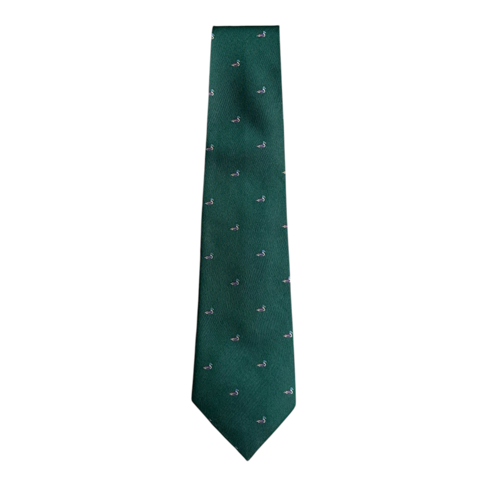 VINTAGE GIVENCHY GENTLEMAN PARIS GREEN MICRO-MOTIF SILK TIE