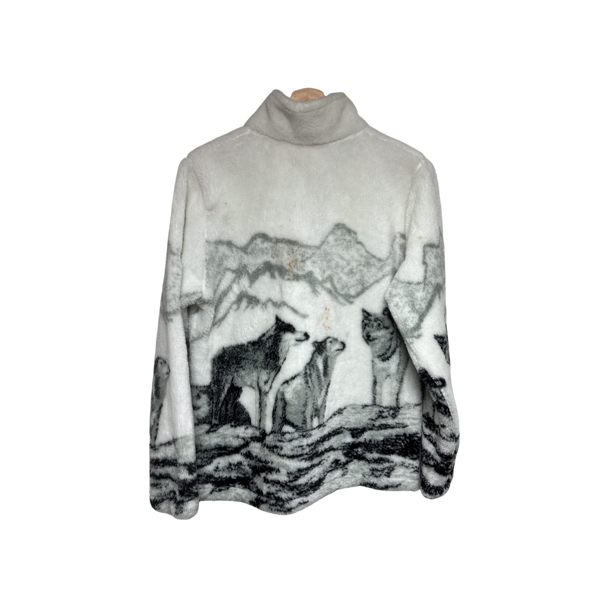 VINTAGE PRINT FLEECE VEST-2