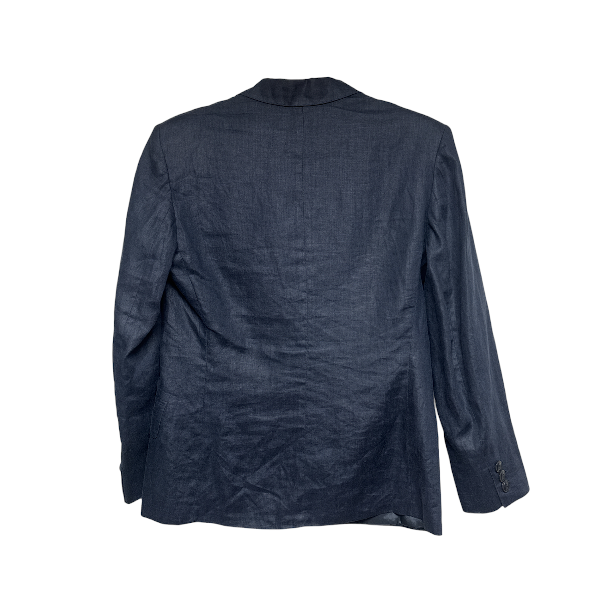 VINTAGE MAX MARA NAVY LINEN BLAZER JACKET-2