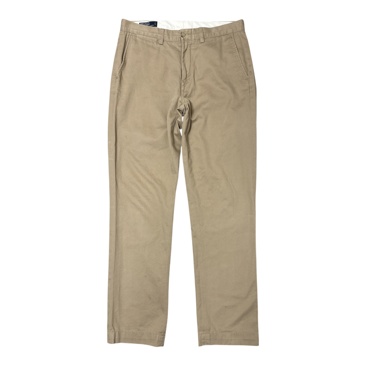 VINTAGE POLO RALPH LAUREN CLASSIC BEIGE COTTON CHINO TROUSERS