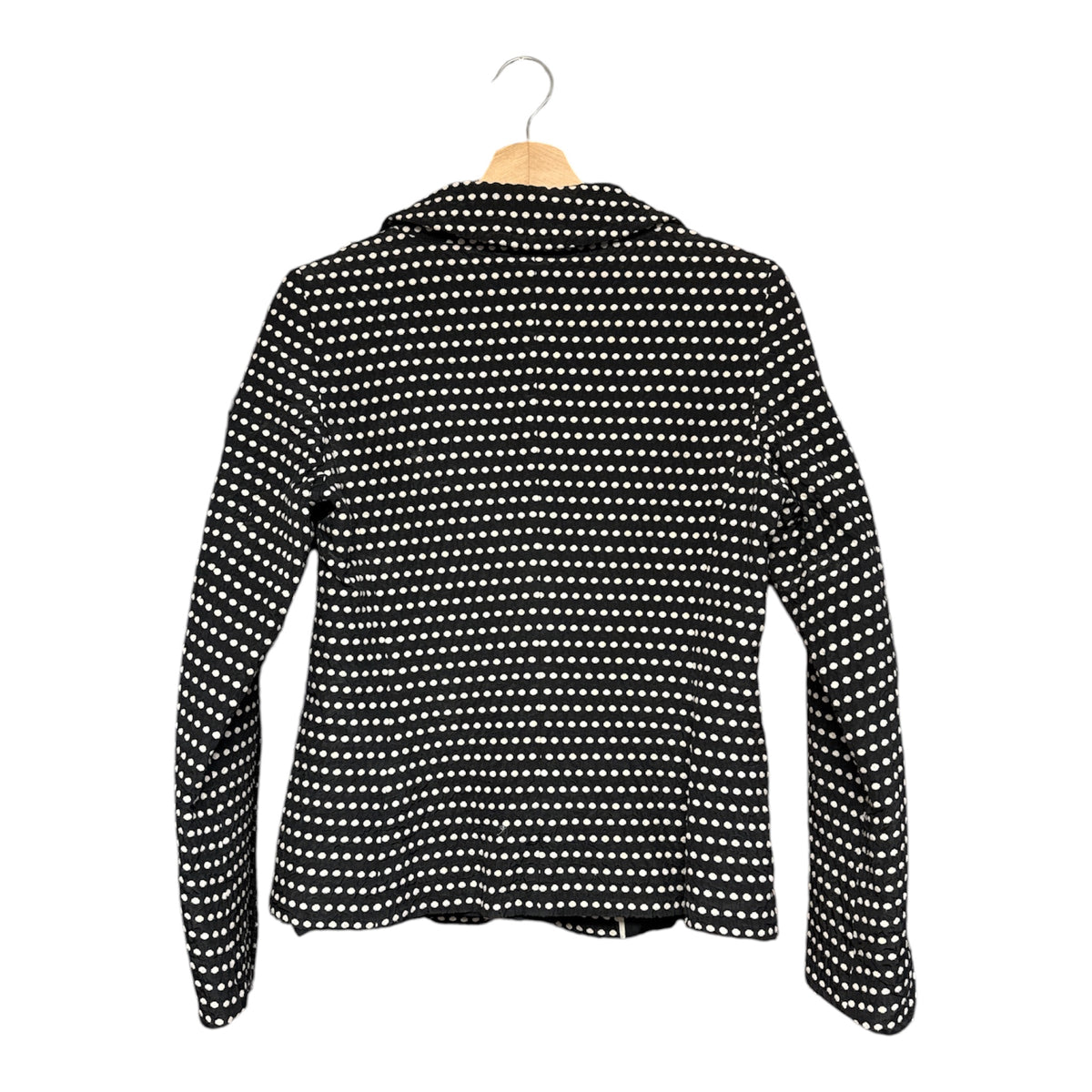 VINTAGE MAX MARA BLACK & WHITE POLKA DOT TAILORED BLAZER-2