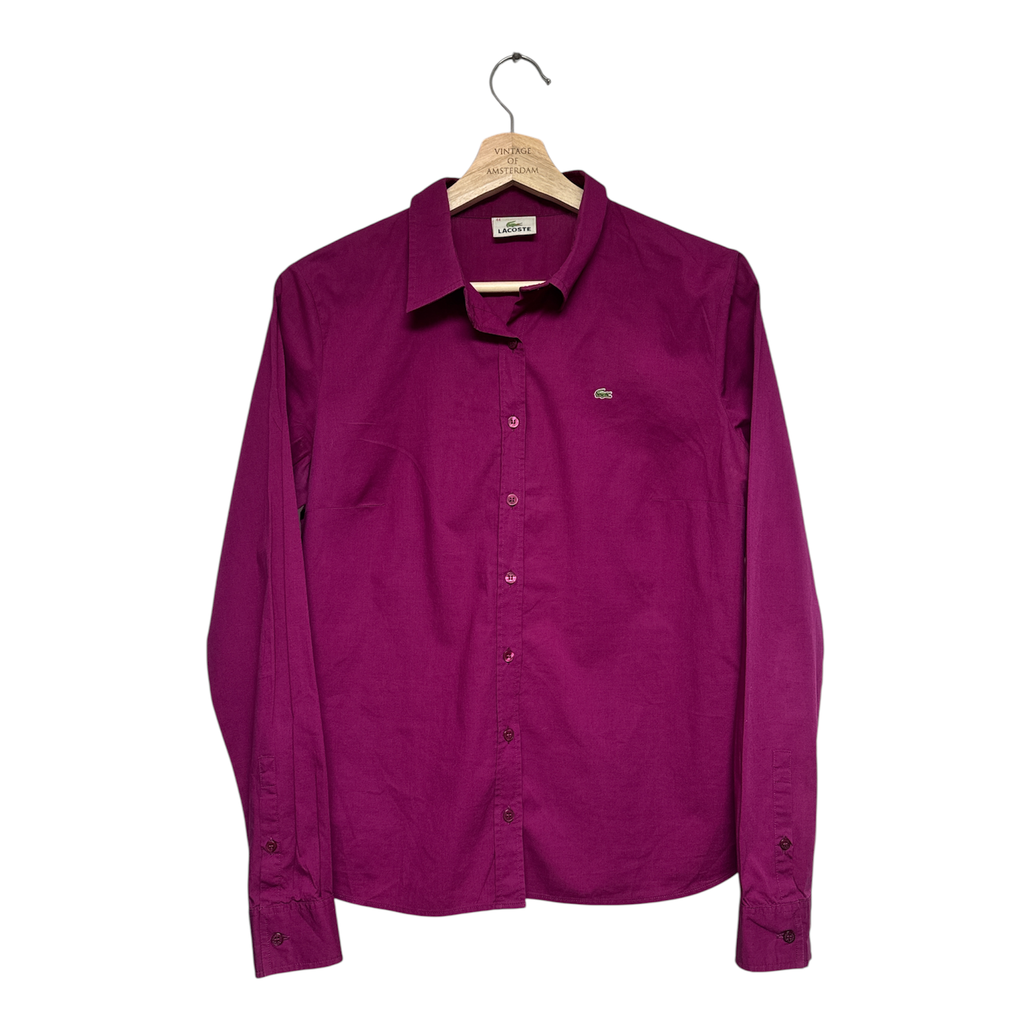 VINTAGE PURPLE LONG SLEEVE BUTTON-UP SHIRT