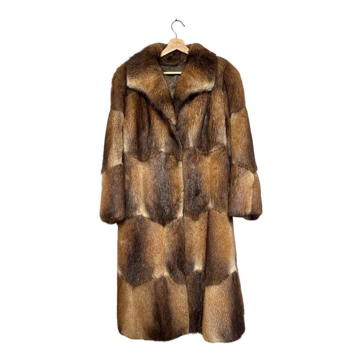 VINTAGE BROWN FUR COAT-1