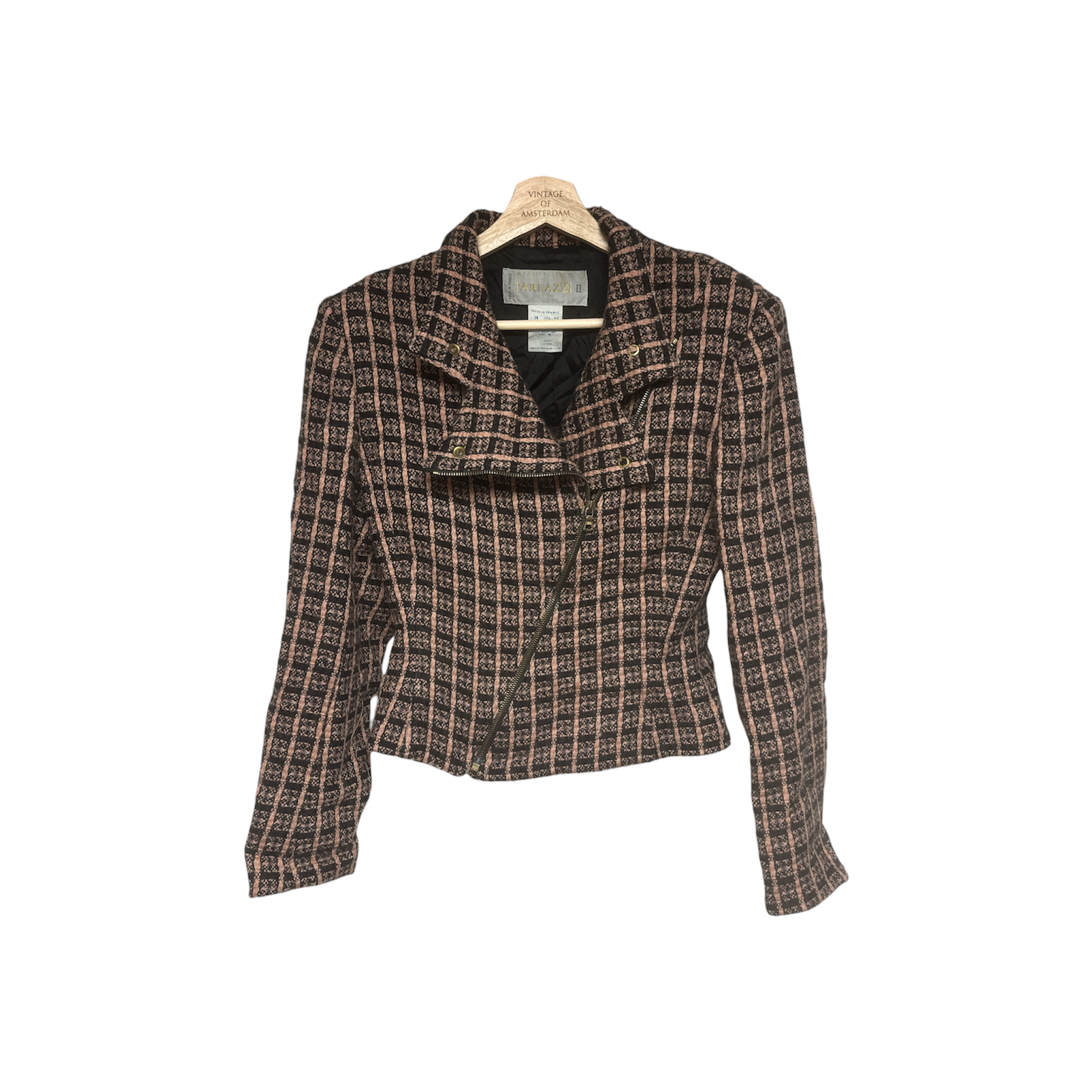 VINTAGE CHECKED WOOL JACKET