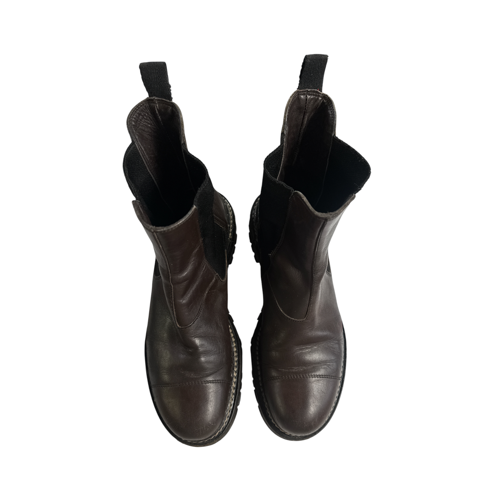 VINTAGE PRADA LEATHER CHELSEA BOOTS-2