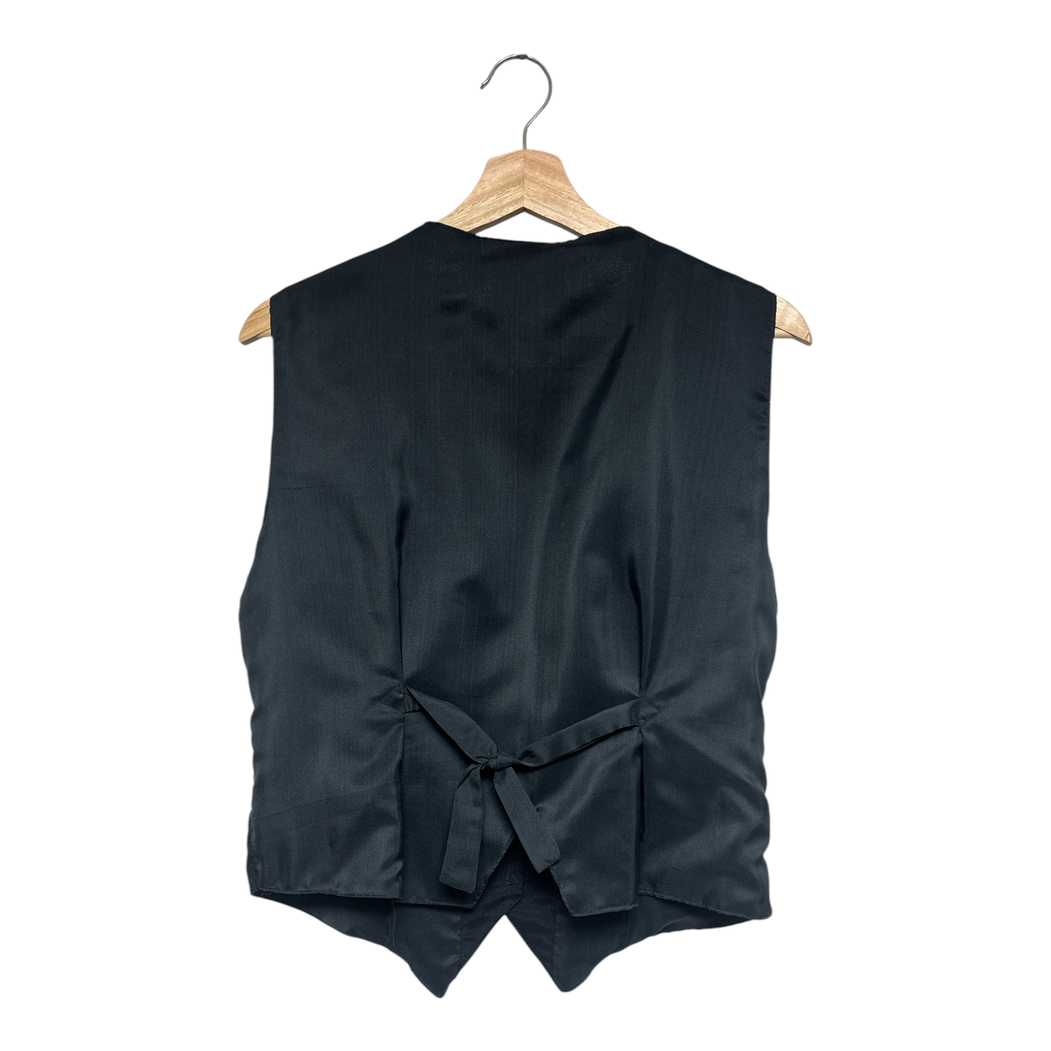 VINTAGE BLACK & GOLD BROCADE VEST-2