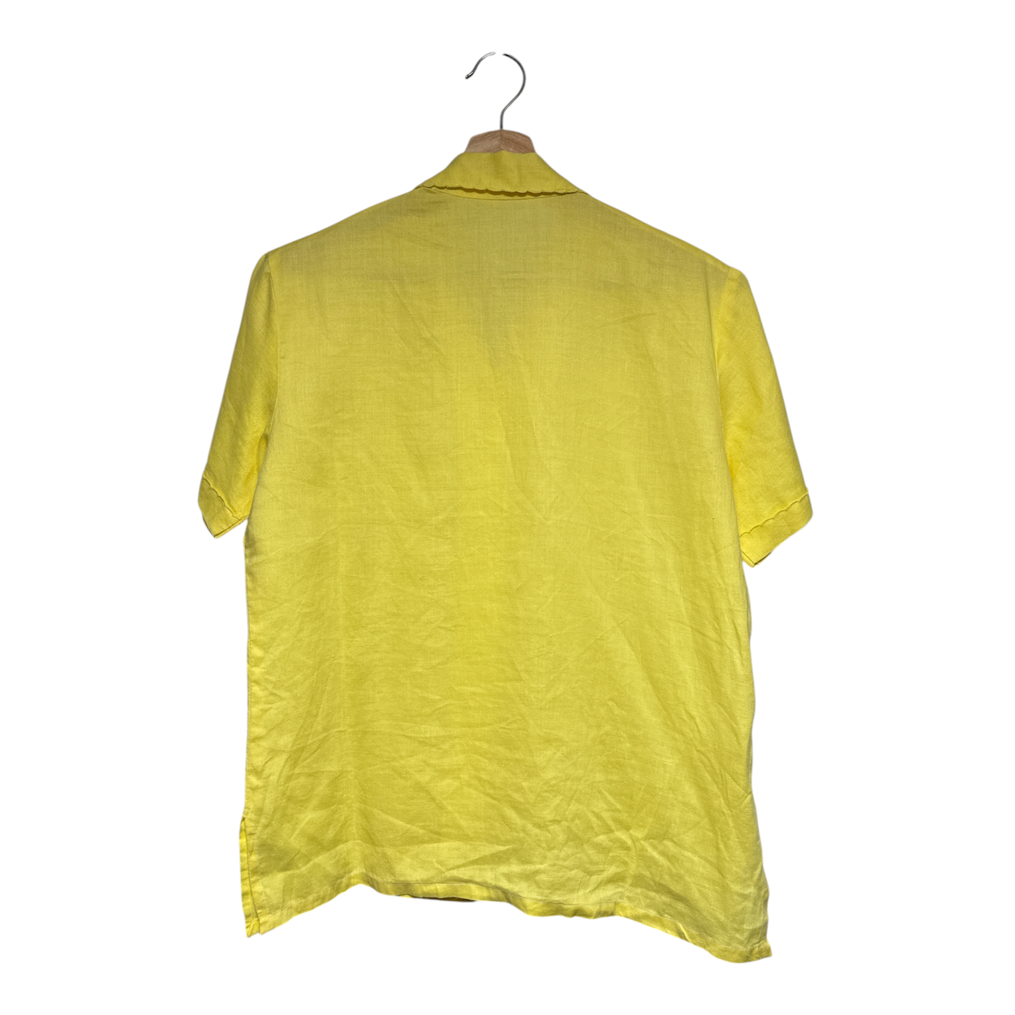 VINTAGE YELLOW EMBROIDERED BLOUSE-2