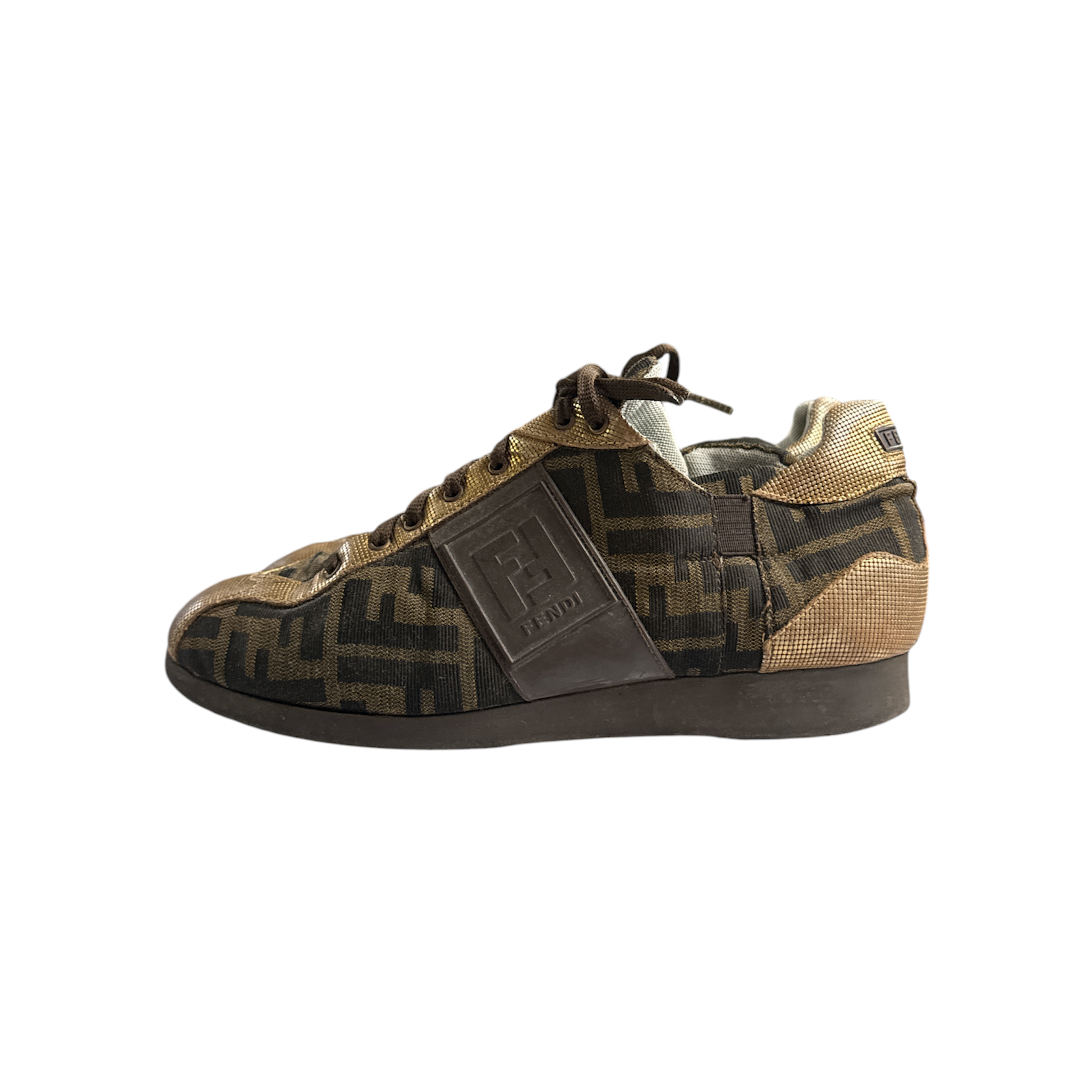 FENDI ZUCCA PRINT LOW-TOP SNEAKERS