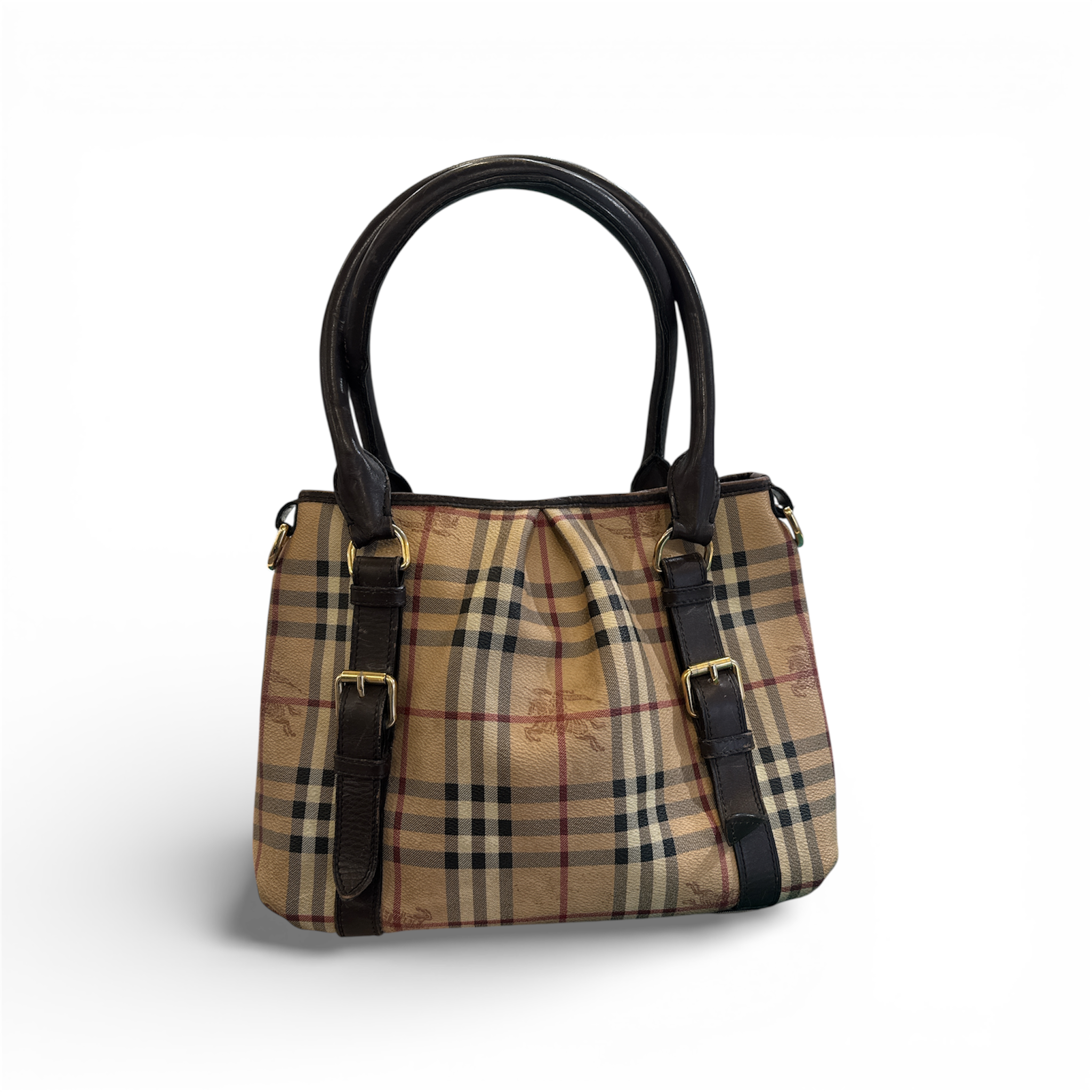 VINTAGE BURBERRY HAYMARKET CHECK NORTHFIELD TOTE BAG