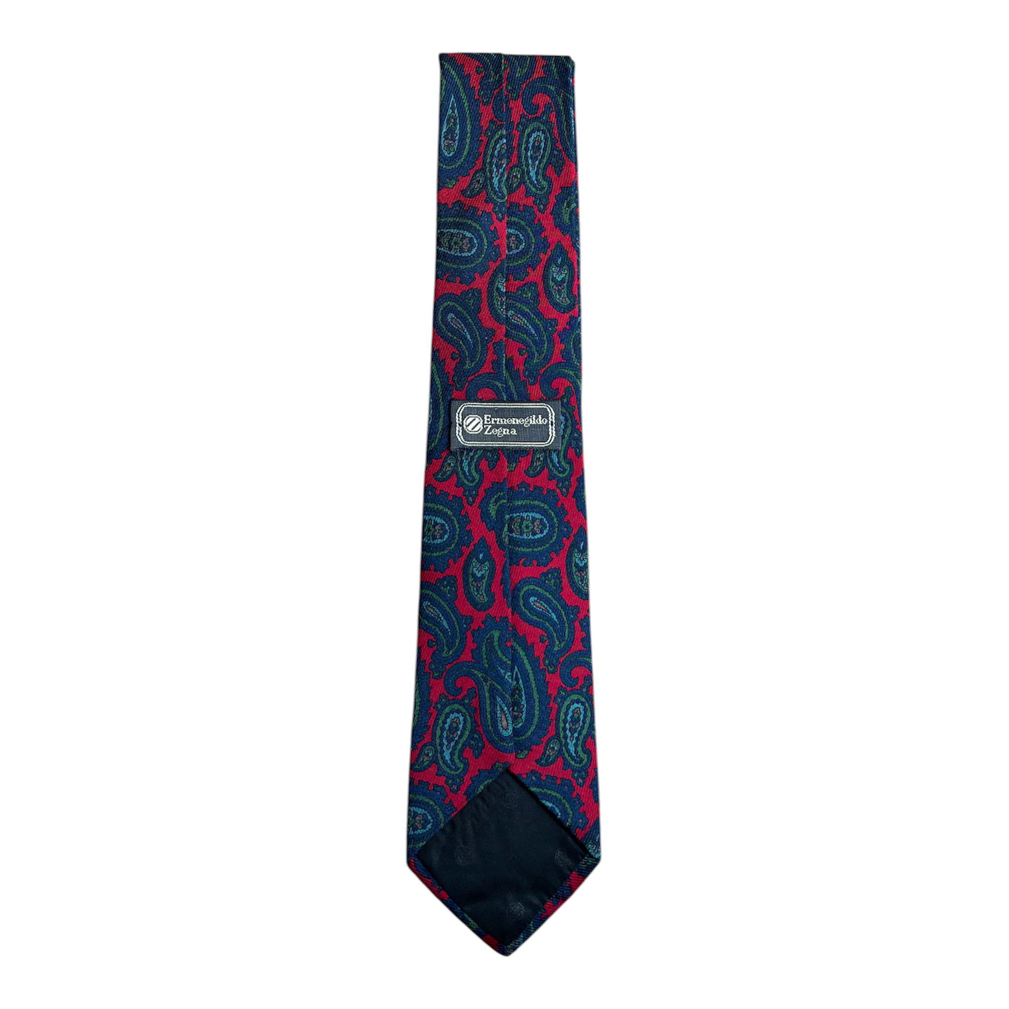 VINTAGE ERMENEGILDO ZEGNA PAISLEY PURE SILK TIE-2