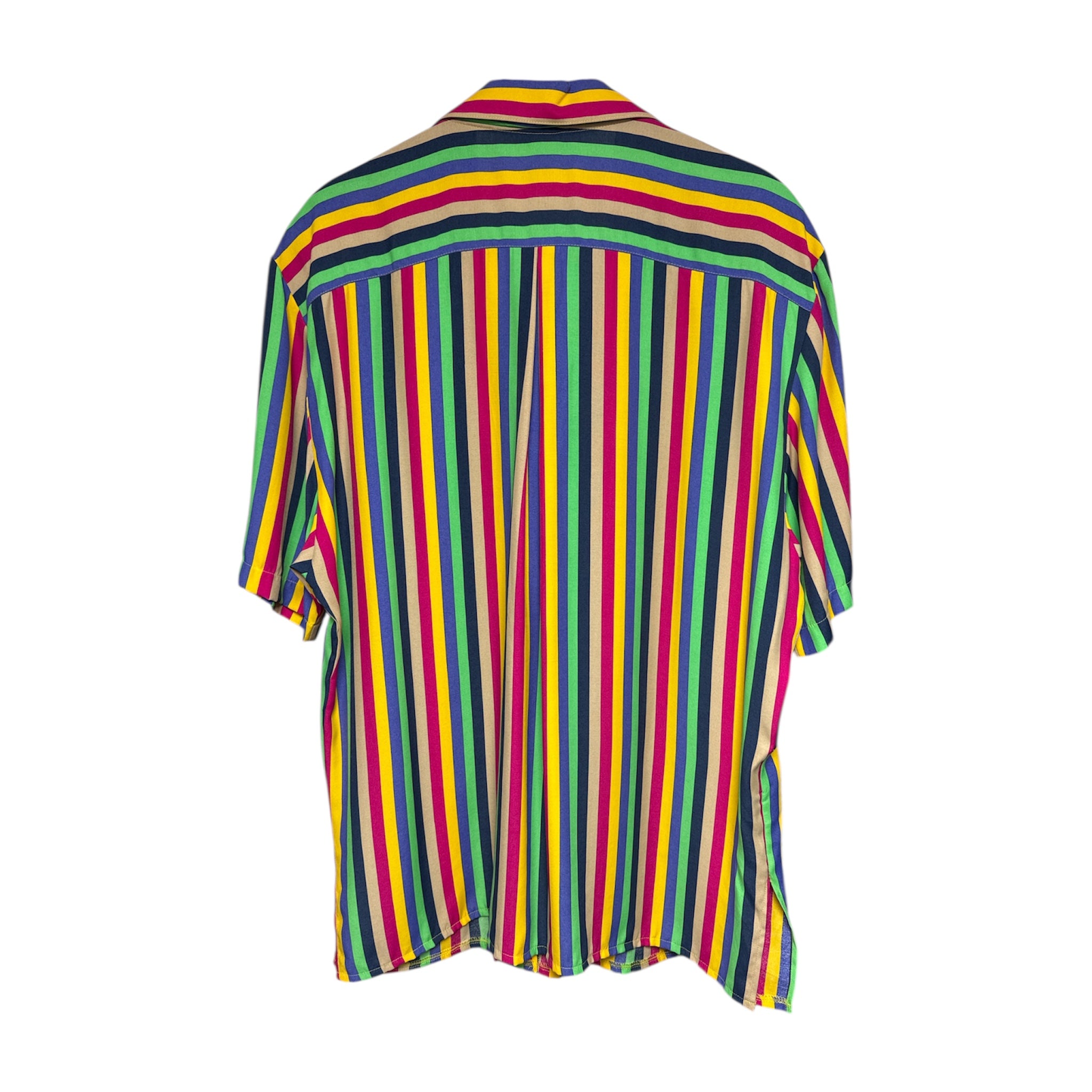 Vintage Colourful Striped Blouse-2